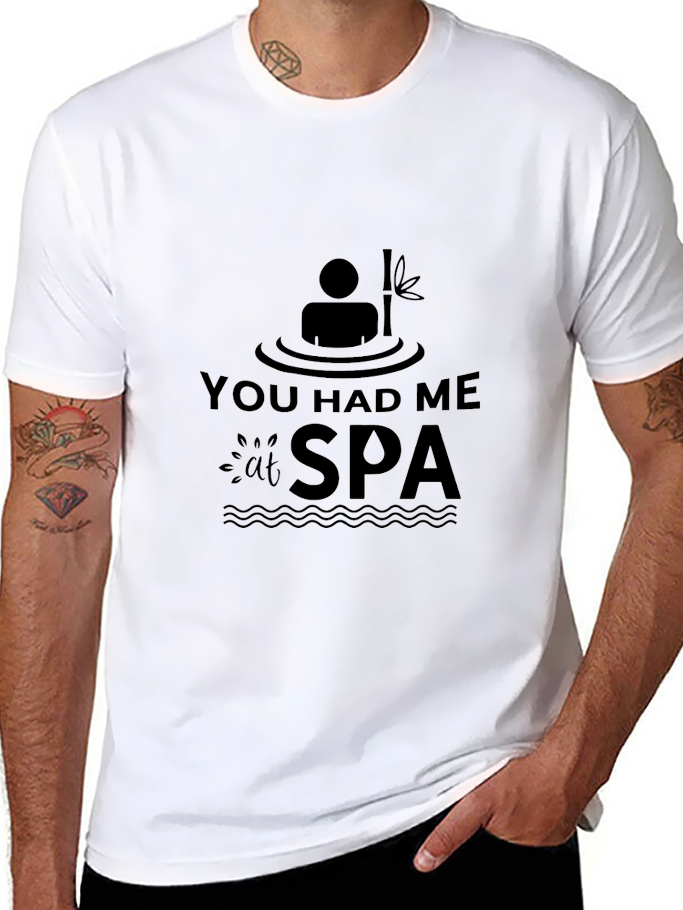 You Had Me at Spa T-Shirt Relaxing Black Tee
