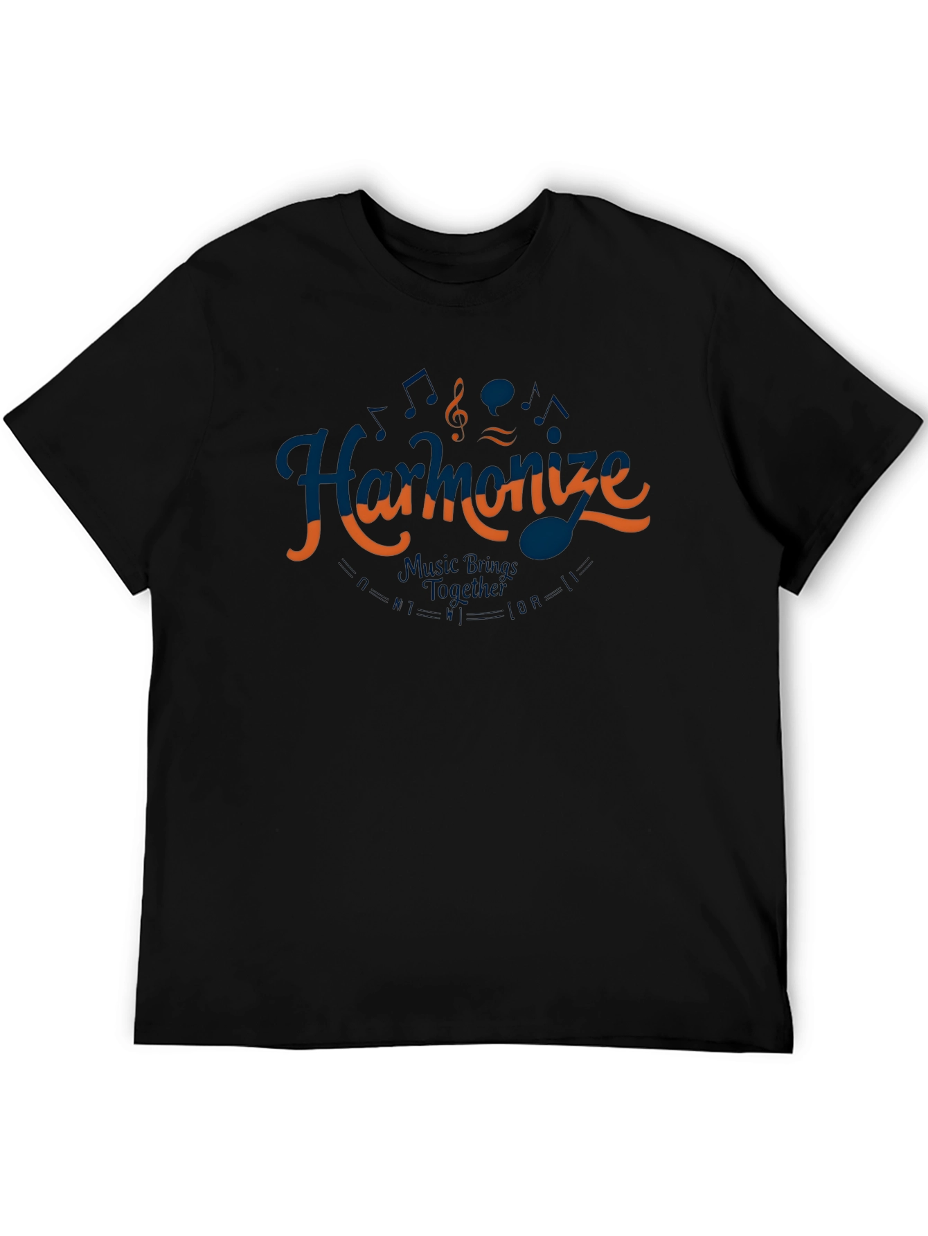 Harmonize Music T-Shirt - Black Casual Tee
