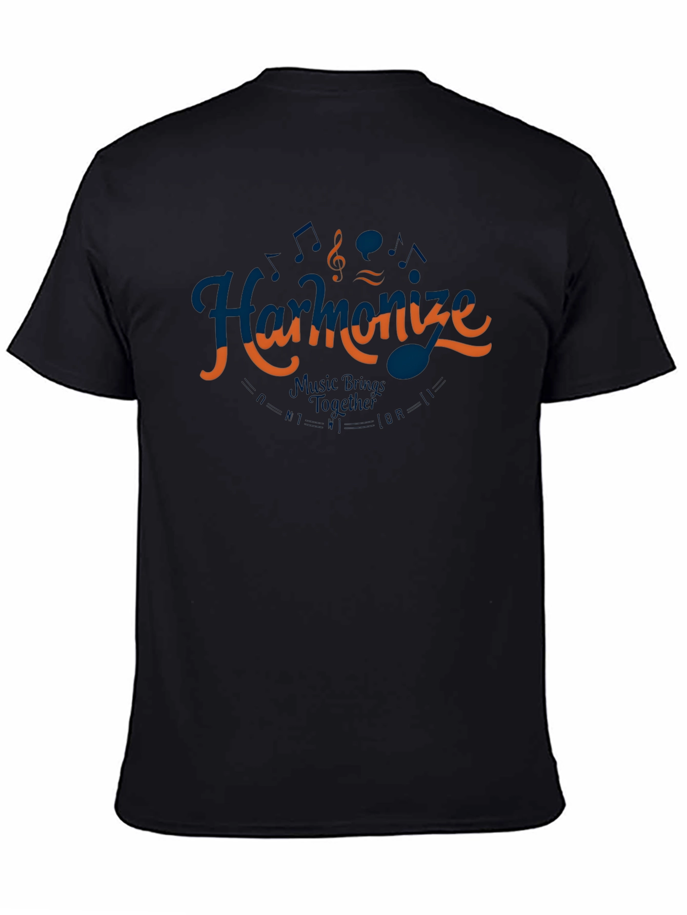 Harmonize Music T-Shirt - Black Casual Tee