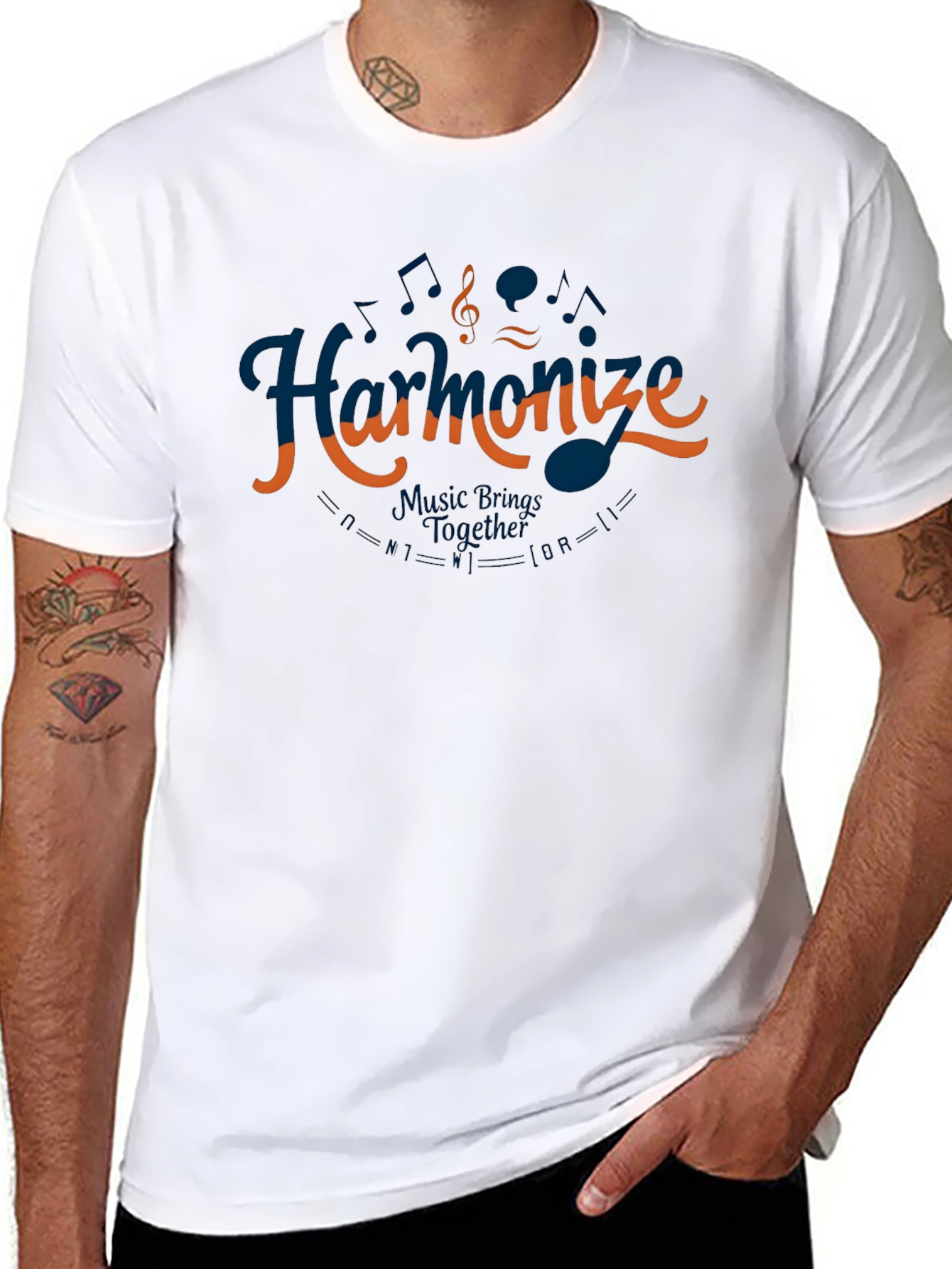 Harmonize Music T-Shirt - Black Casual Tee