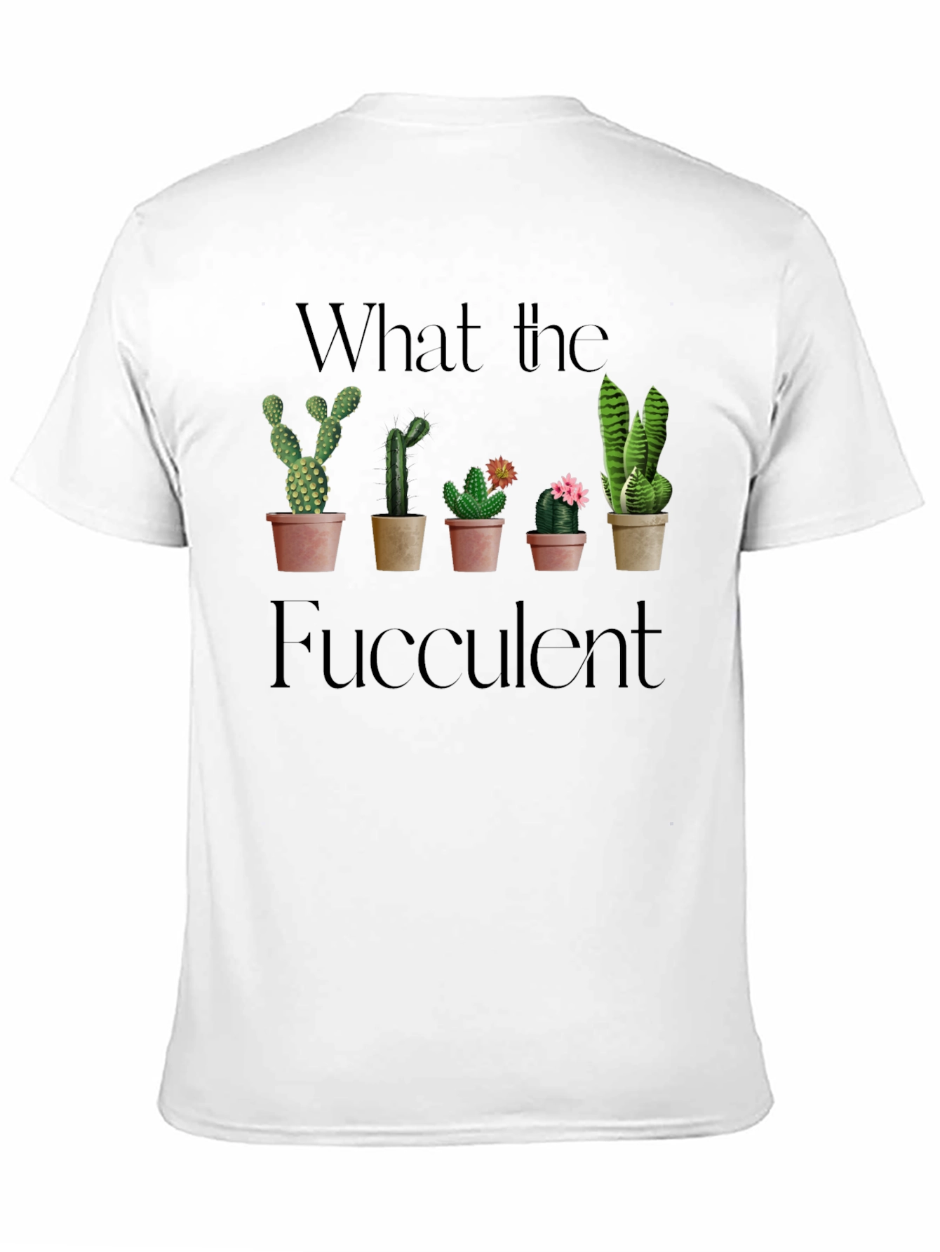 What the Fucculent Black Graphic Tee