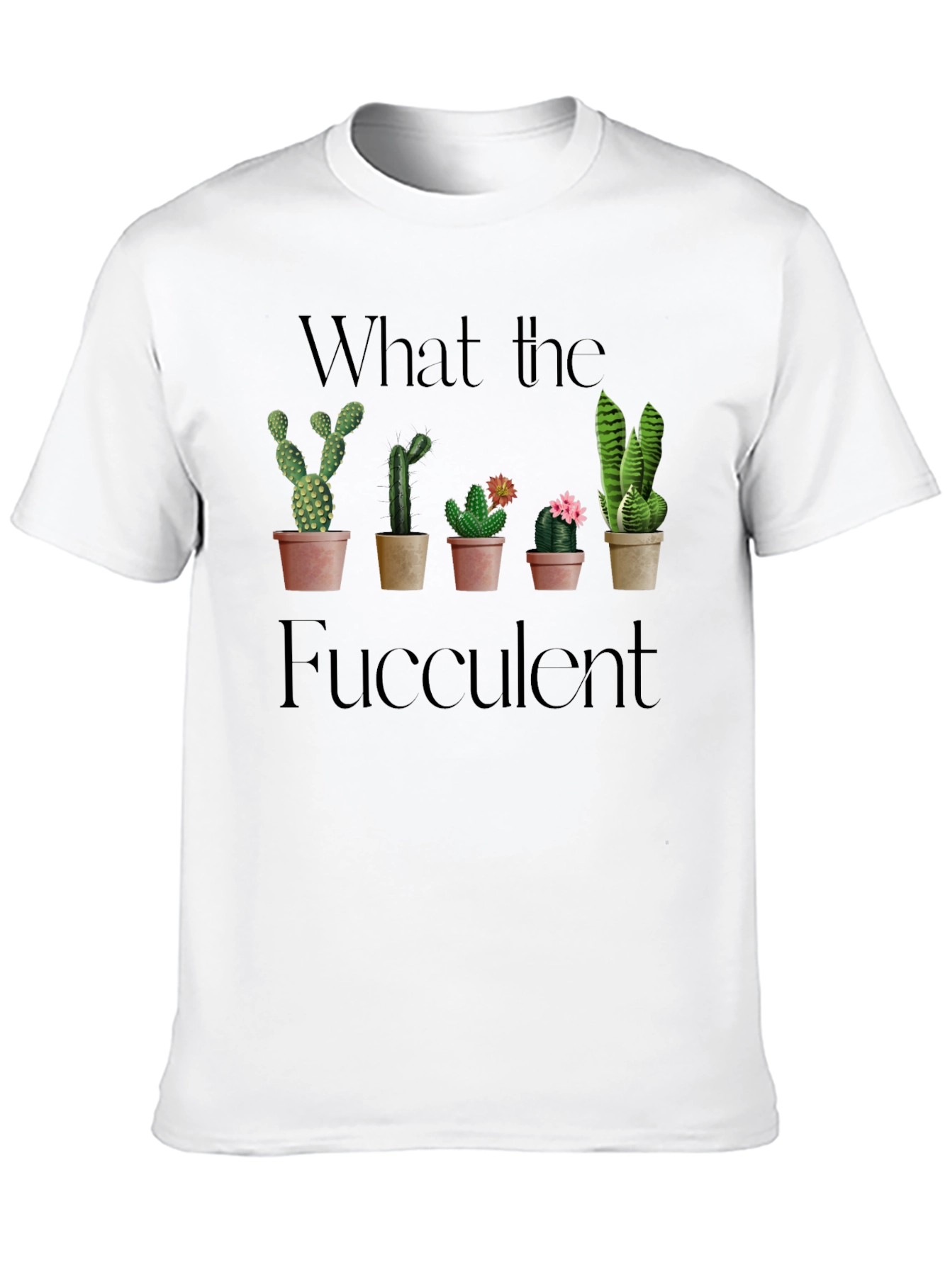 What the Fucculent Black Graphic Tee