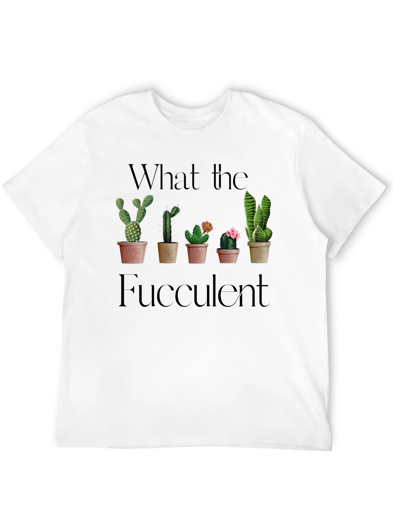 What the Fucculent Black Graphic Tee