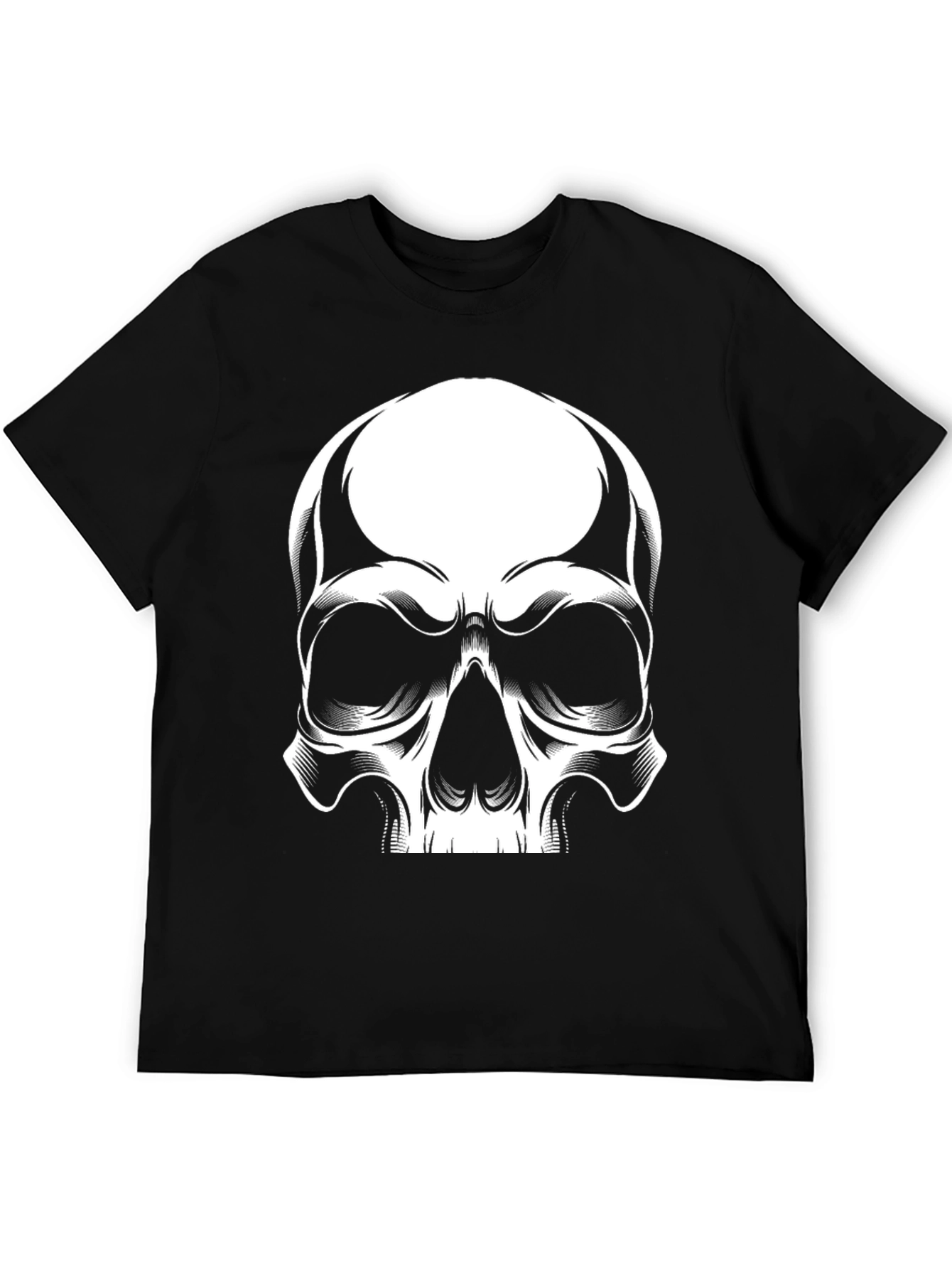Skull Graphic Print Black T-Shirt