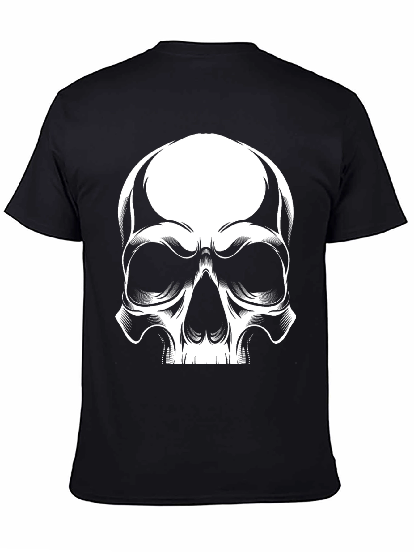 Skull Graphic Print Black T-Shirt