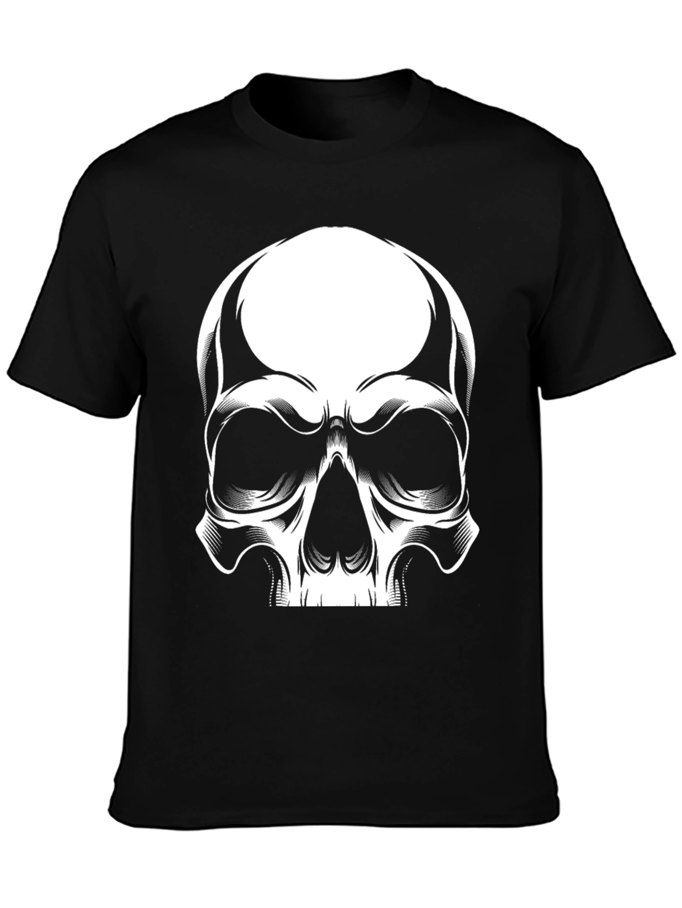 Skull Graphic Print Black T-Shirt