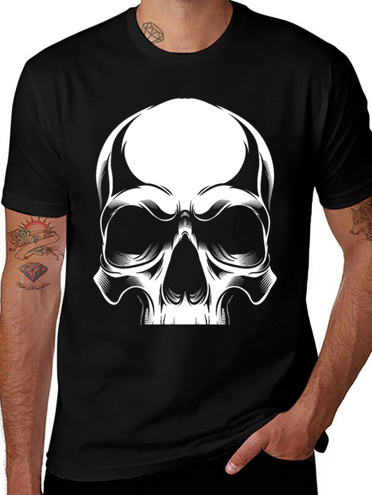 Skull Graphic Print Black T-Shirt
