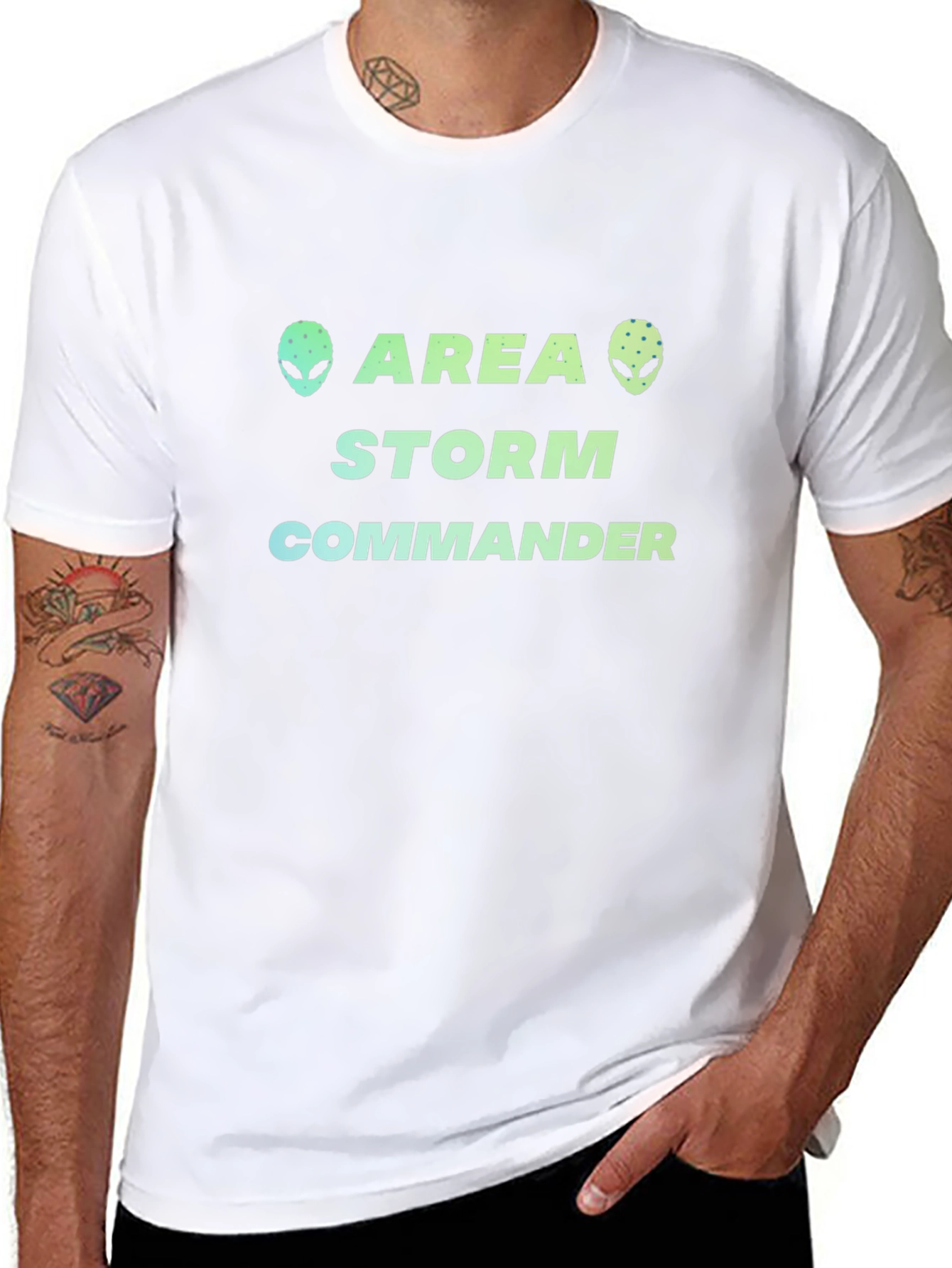 Area Storm Commander T-Shirt - Alien Design