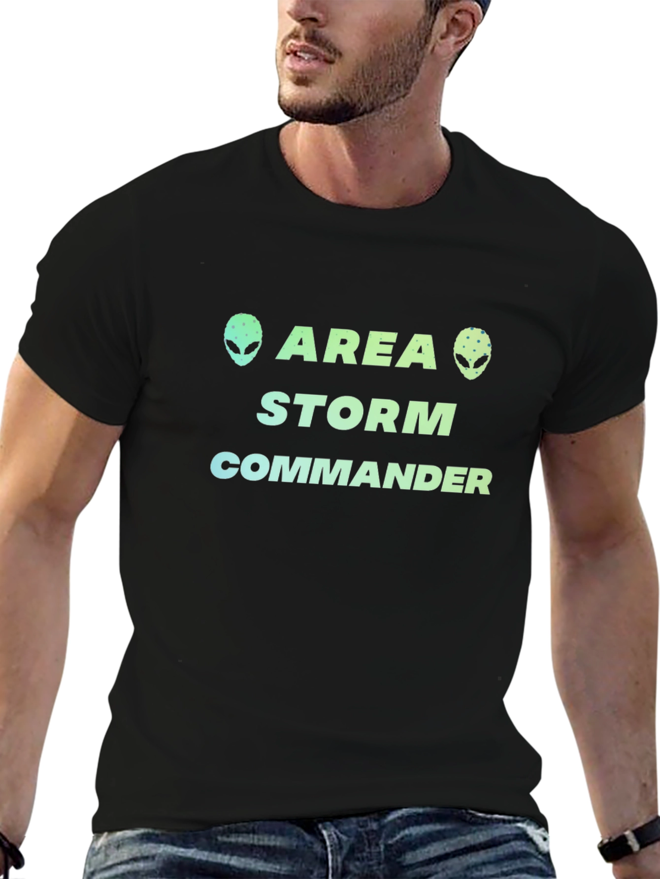 Area Storm Commander T-Shirt - Alien Design
