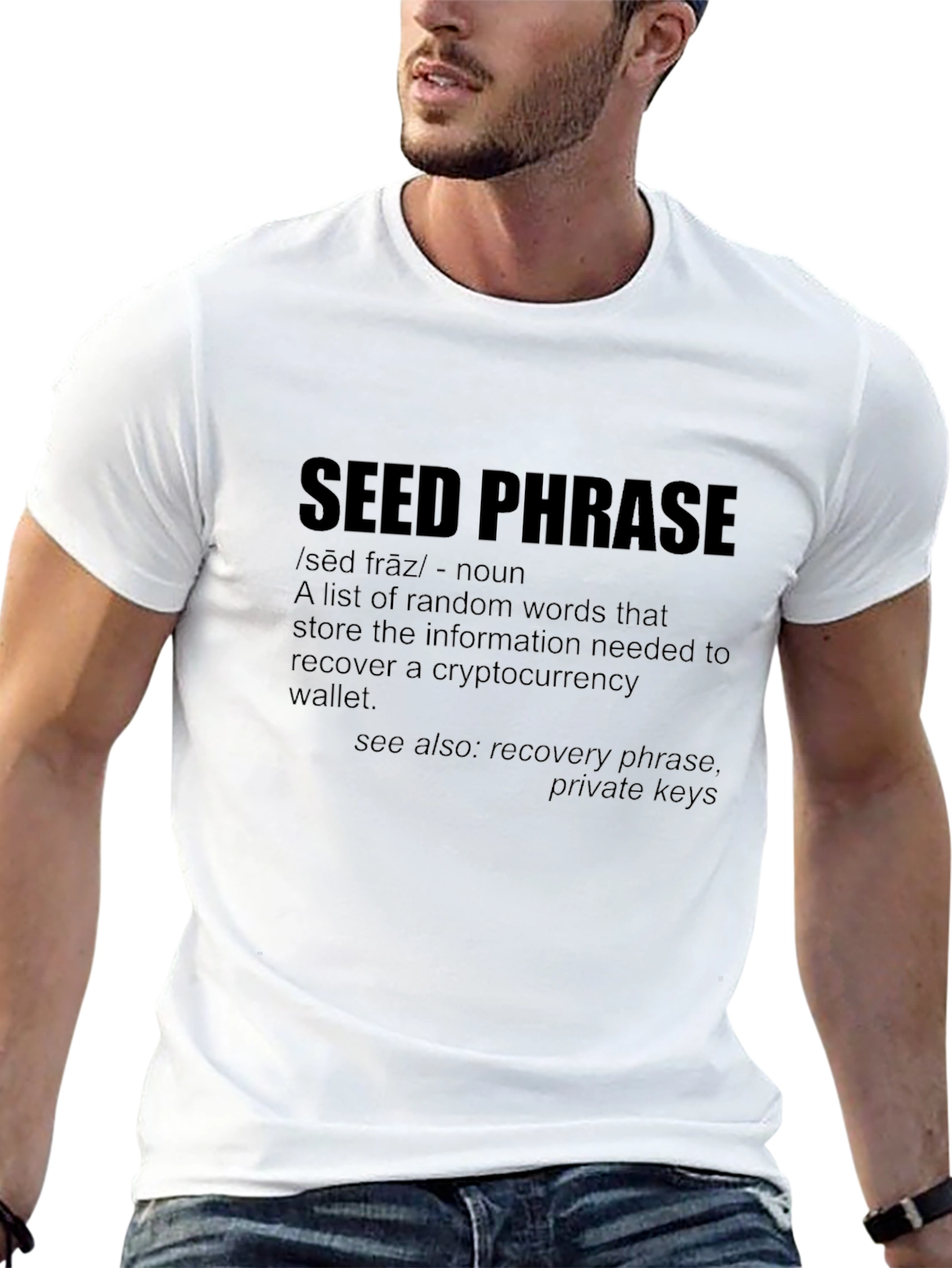 Seed Phrase Crypto Black T-Shirt