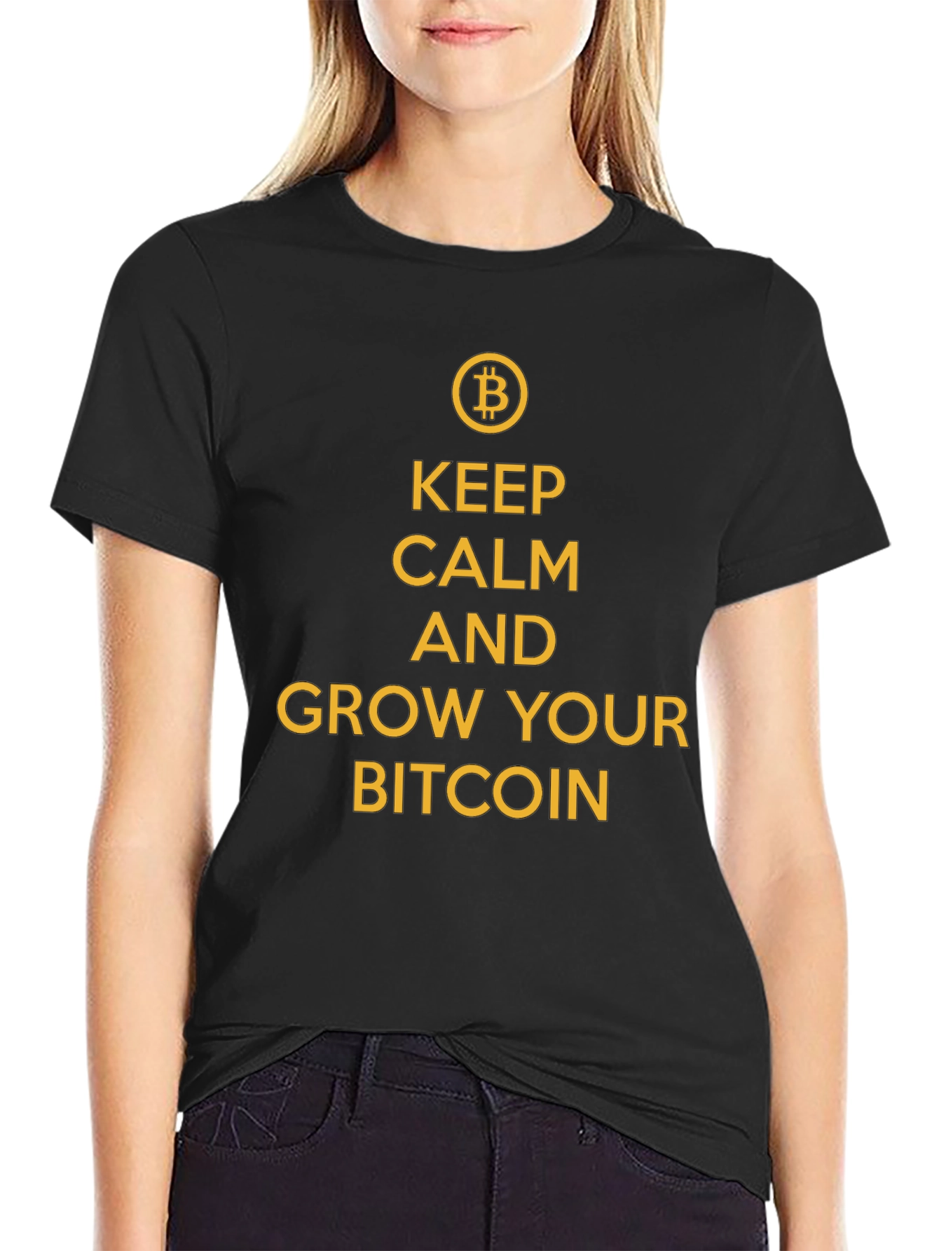 Keep Calm & Grow Your Bitcoin Graphic T-Shirt