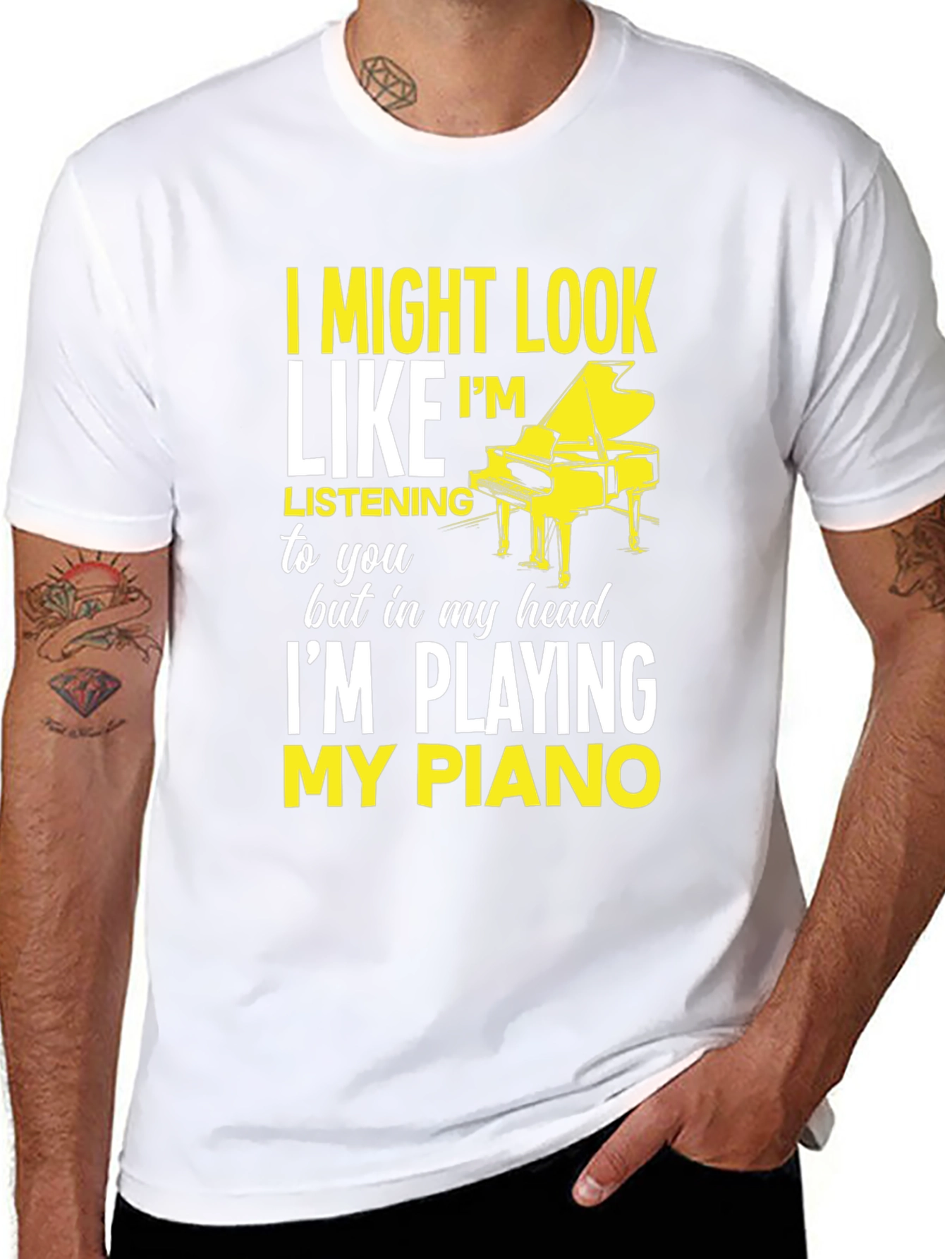 Im Playing My Piano Graphic T-Shirt