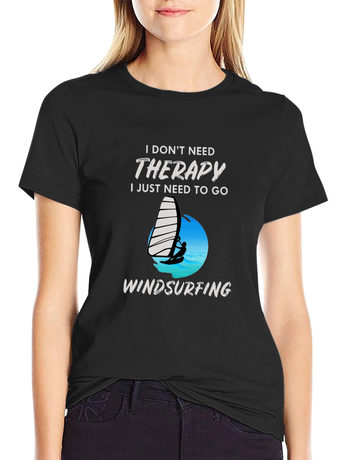Therapy Windsurfing Black T-Shirt