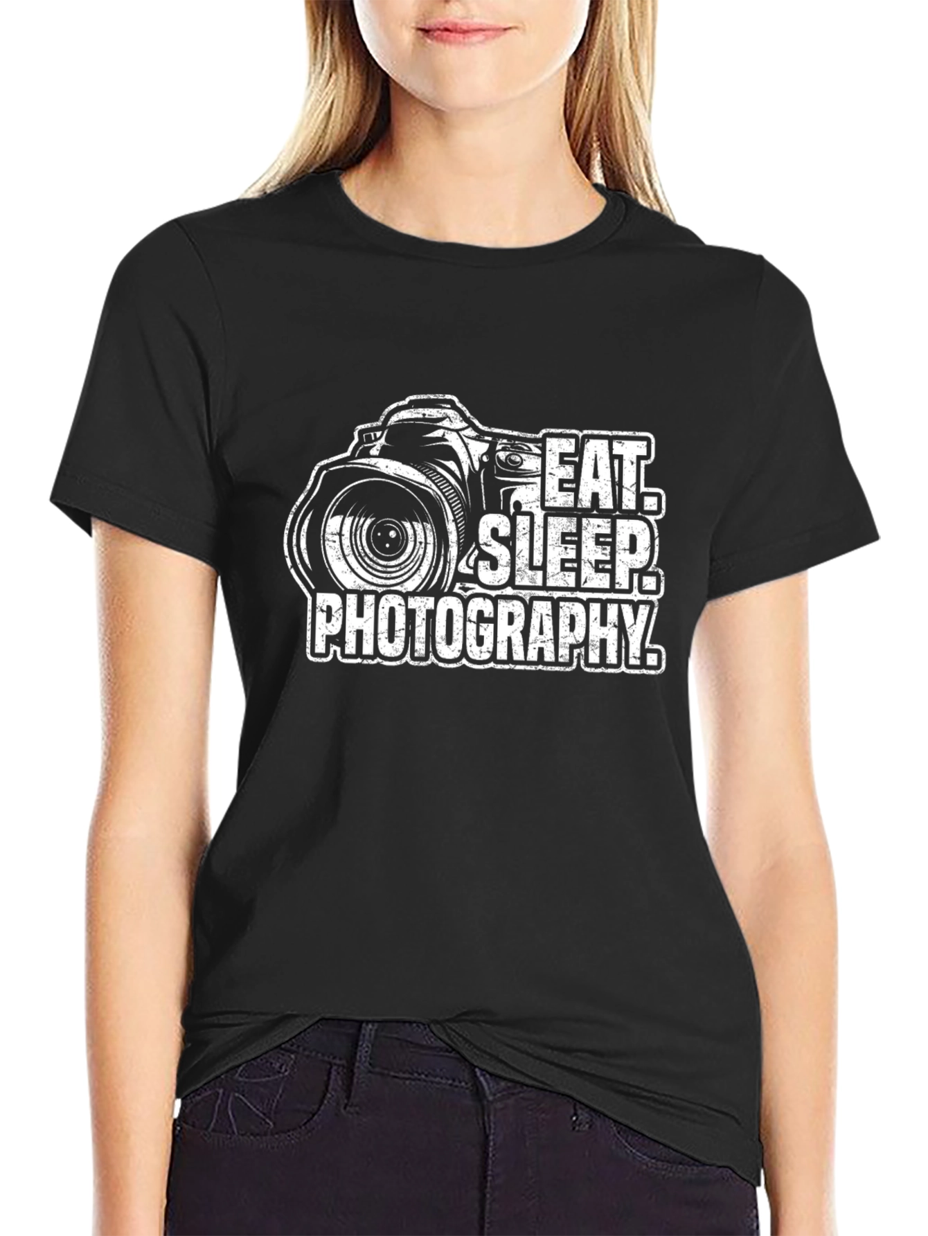 Eat Sleep Photography T-Shirt - Black Graphic Tee