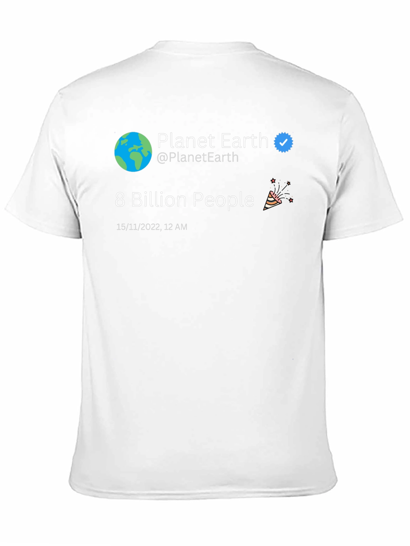 Planet Earth 8 Billion People Graphic T-Shirt