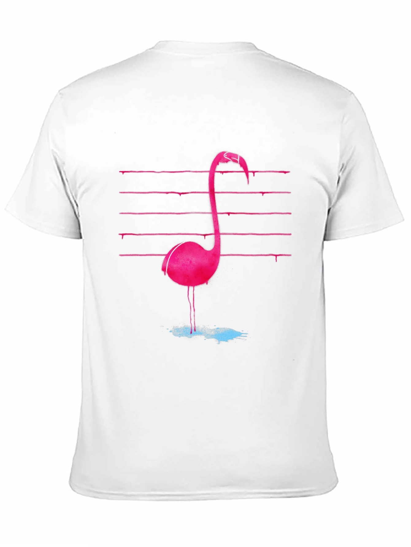 Retro Flamingo Graphic Tee - Black