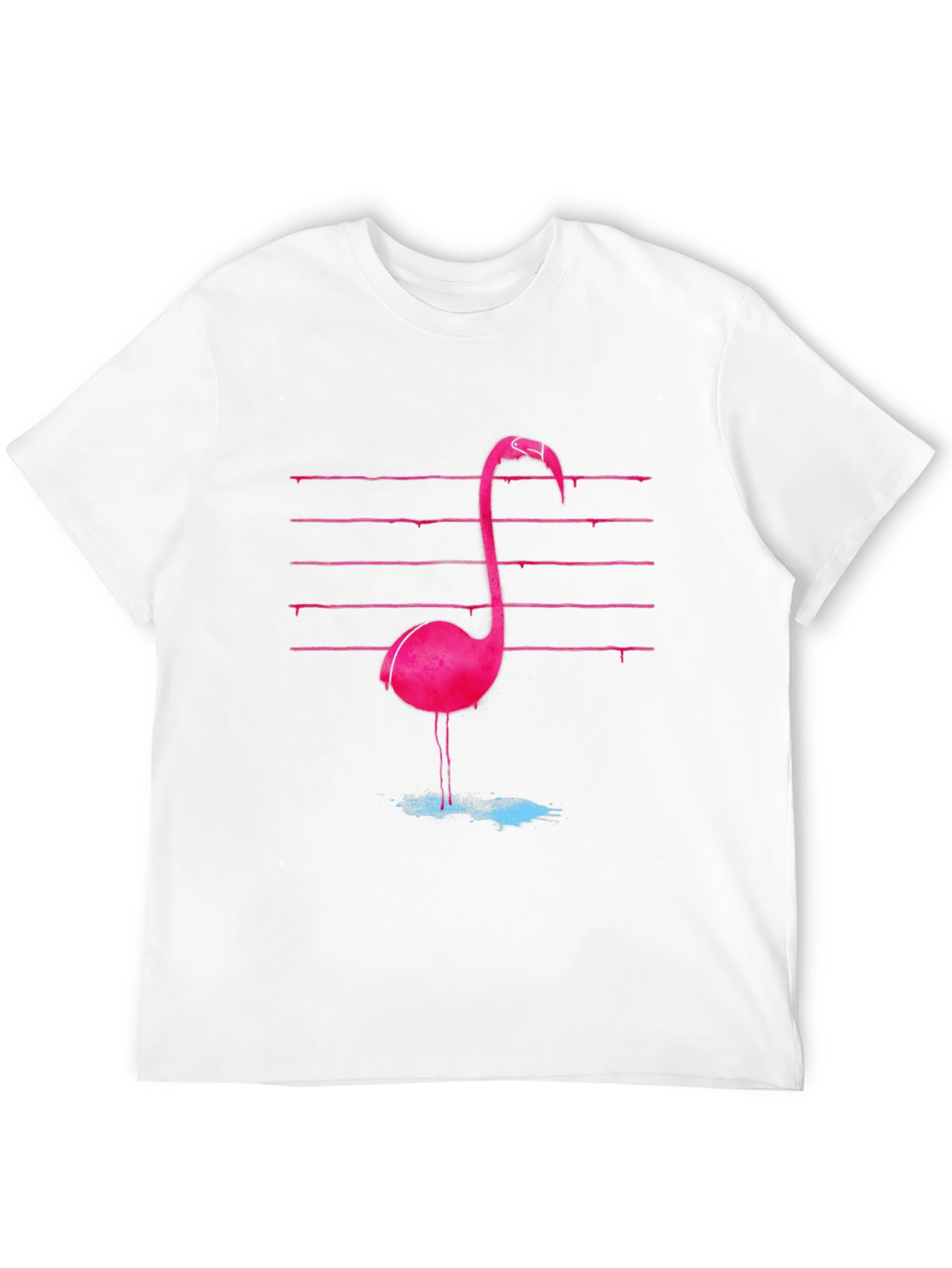 Retro Flamingo Graphic Tee - Black