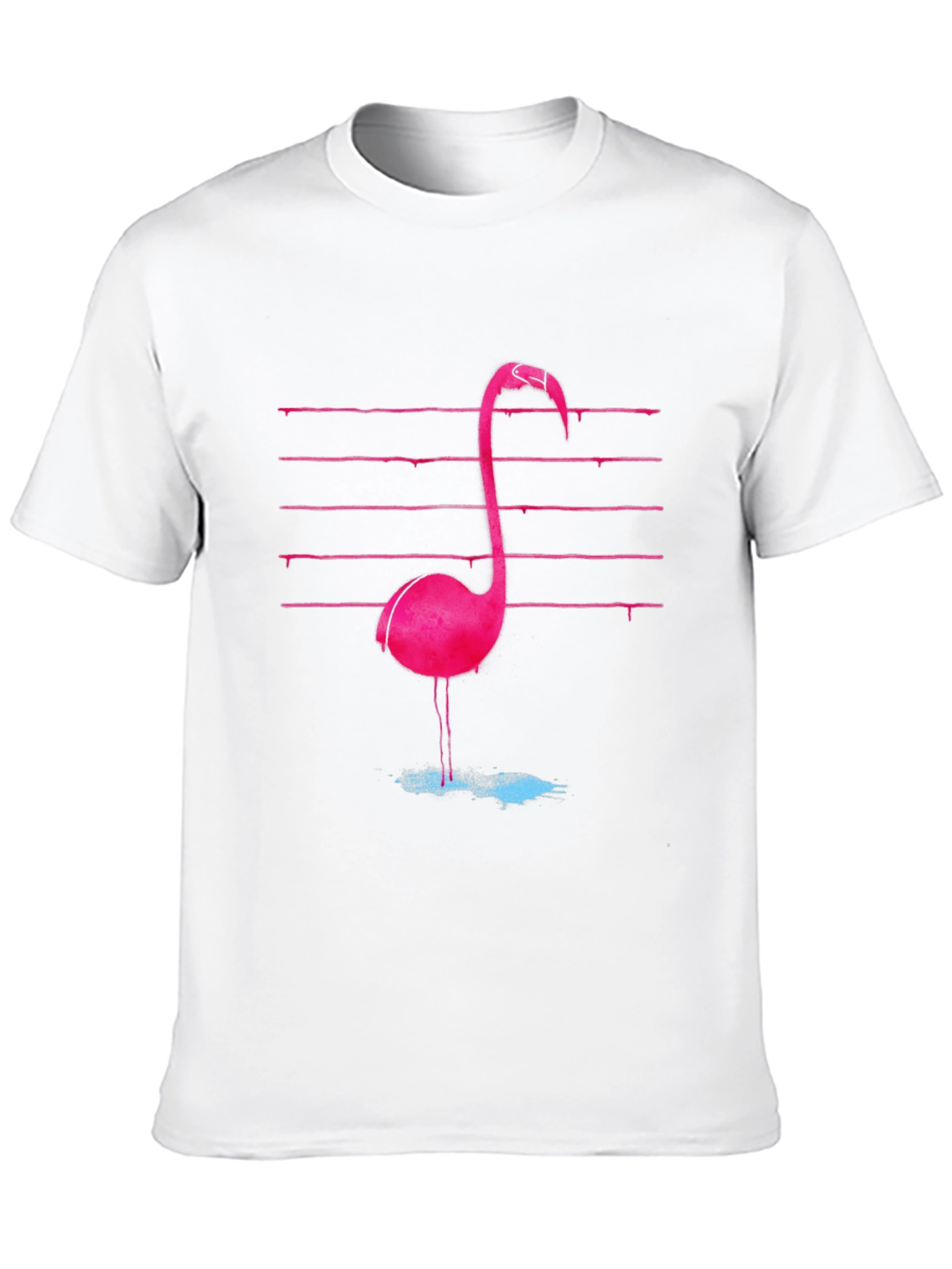 Retro Flamingo Graphic Tee - Black