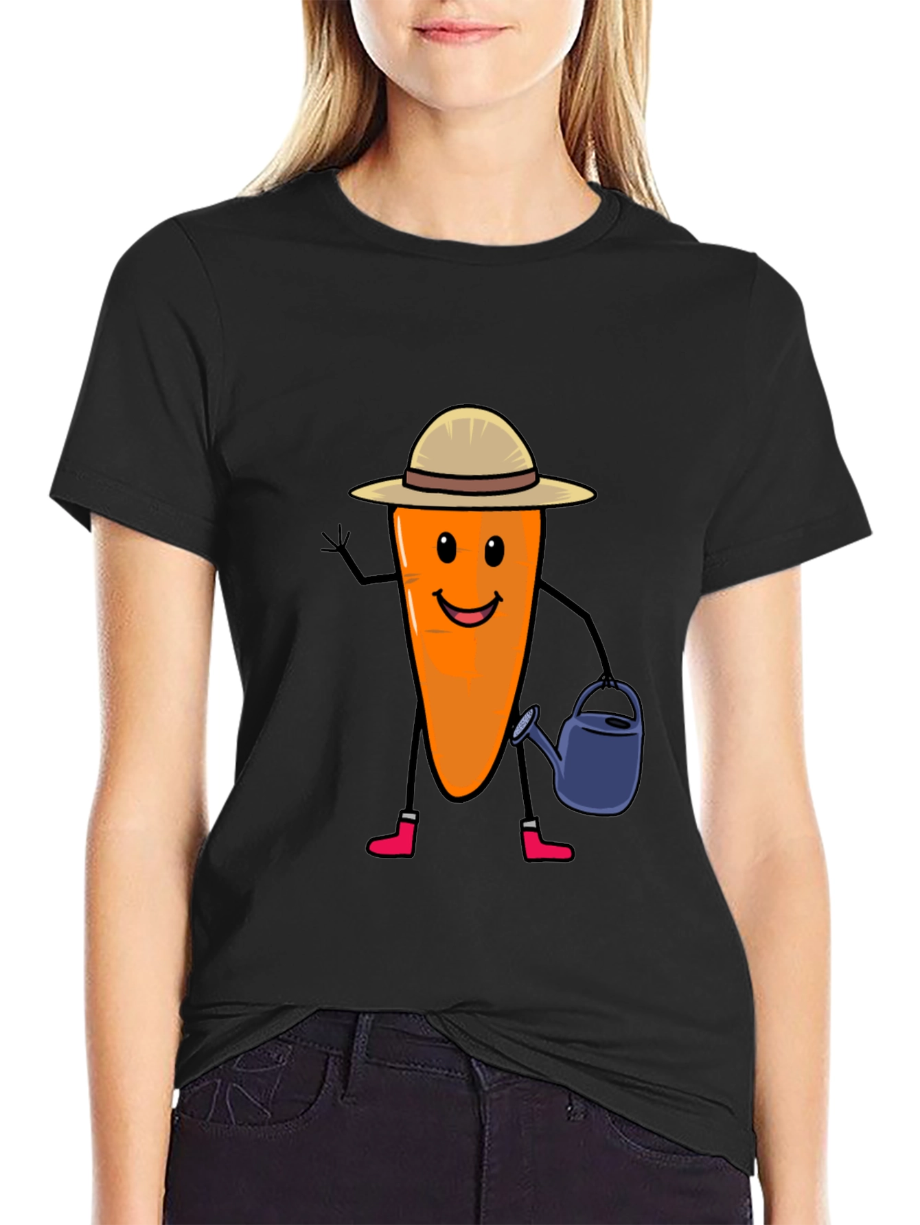 Gardener Carrot T-Shirt - Cute Vegetable Graphic Tee