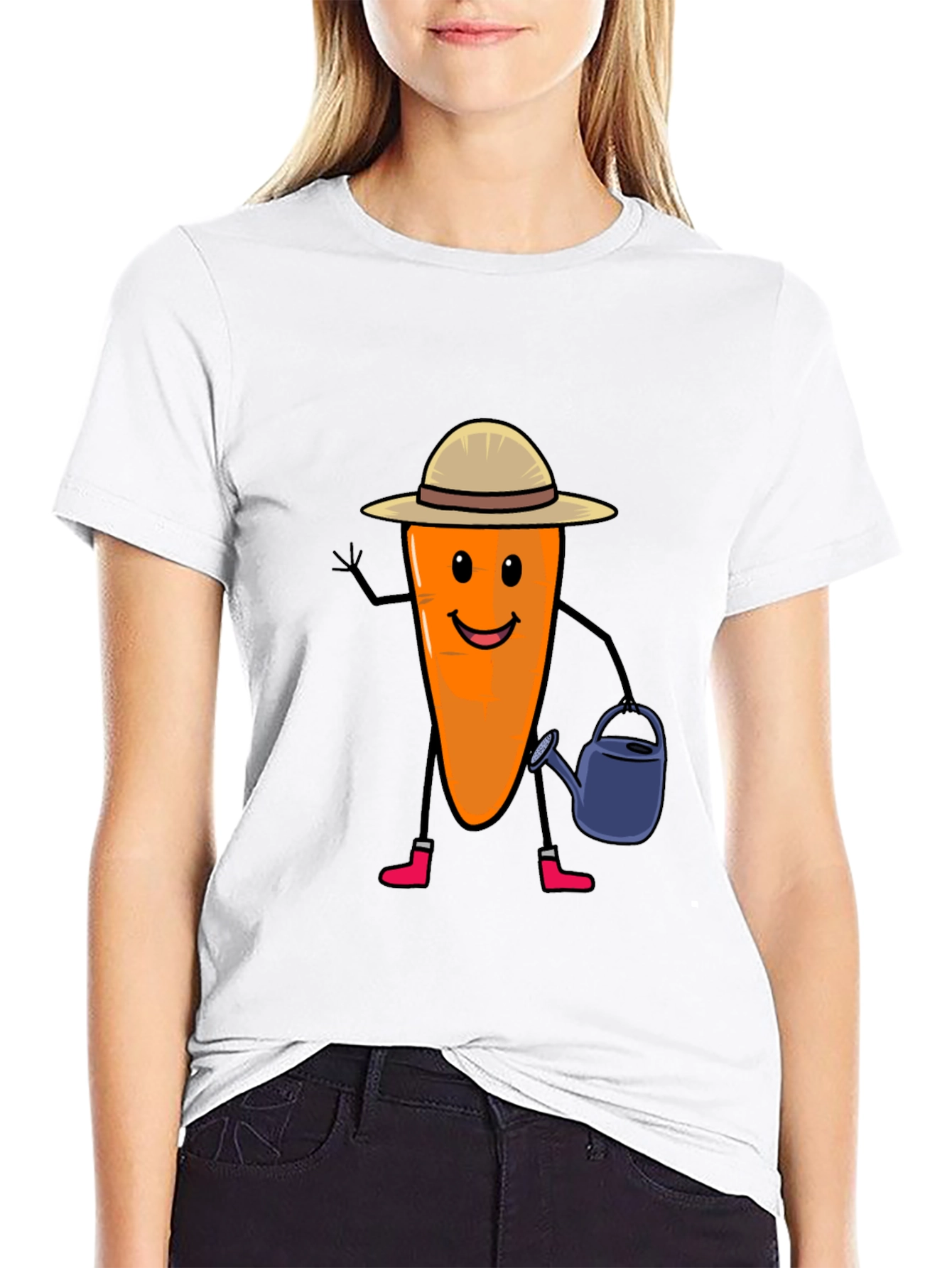 Gardener Carrot T-Shirt - Cute Vegetable Graphic Tee