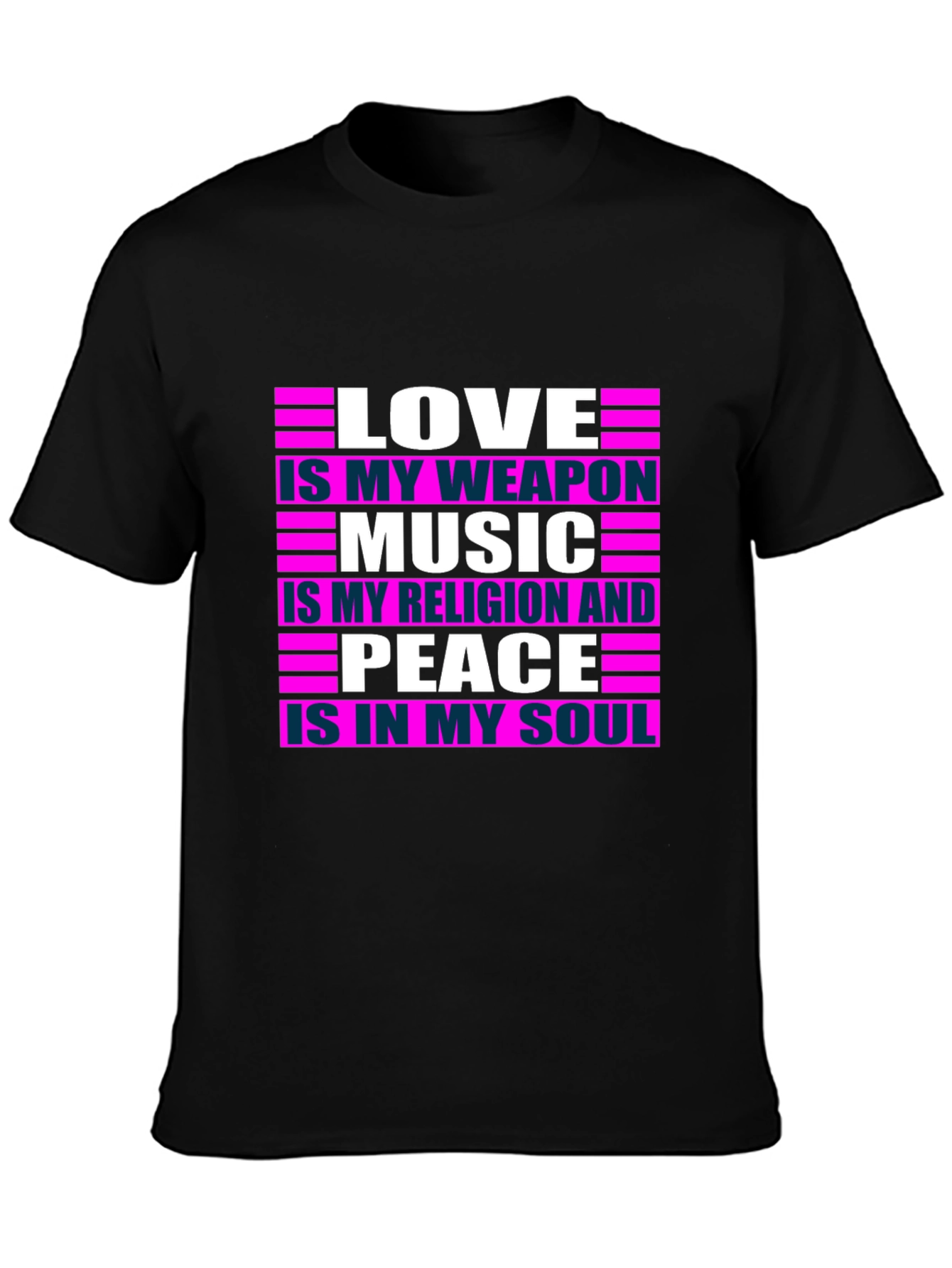 Love Music Peace T-Shirt - Positive Message Tee