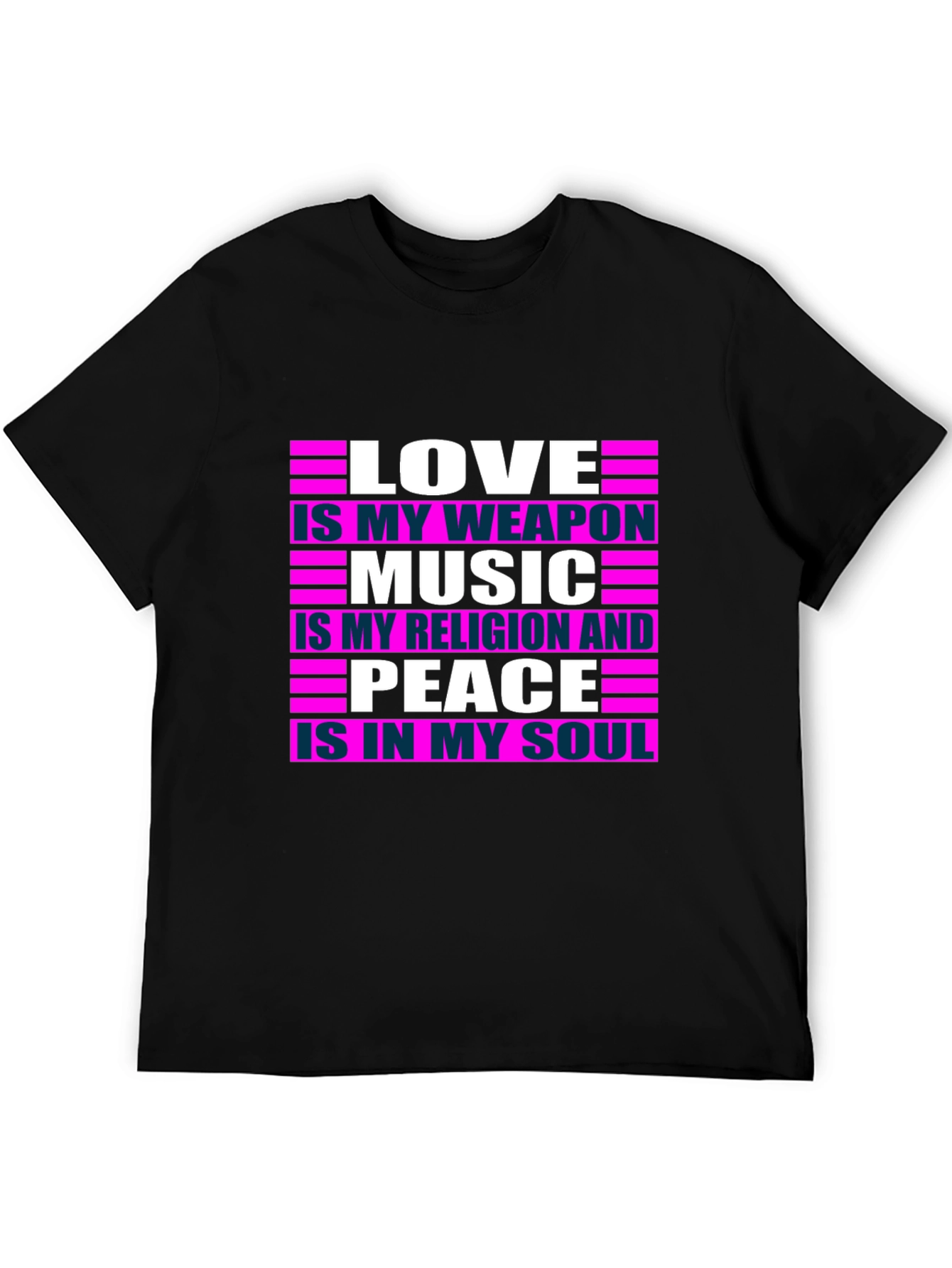 Love Music Peace T-Shirt - Positive Message Tee