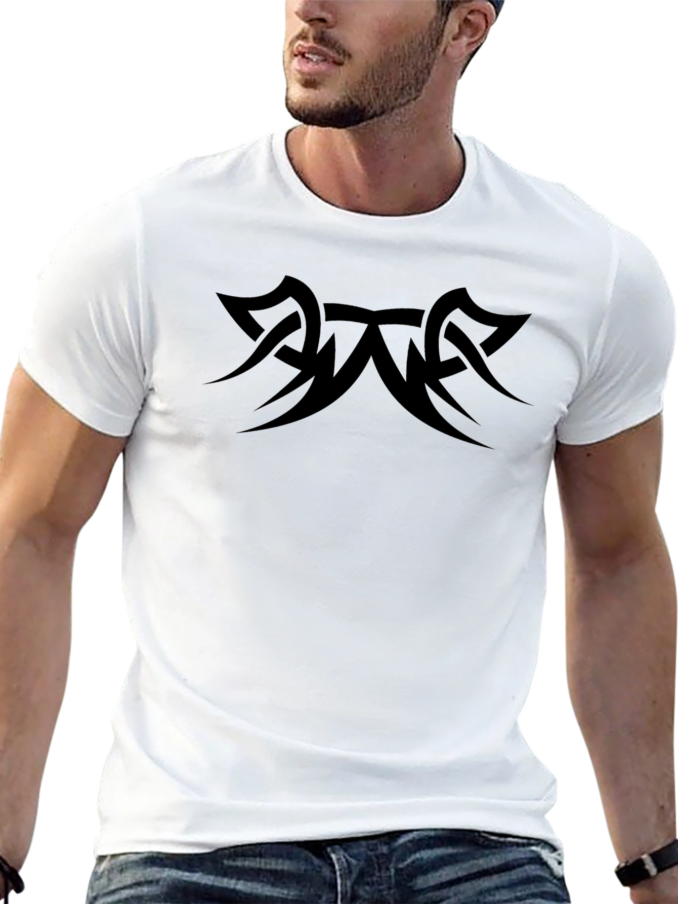 Tribal Tattoo Graphic Black T-Shirt