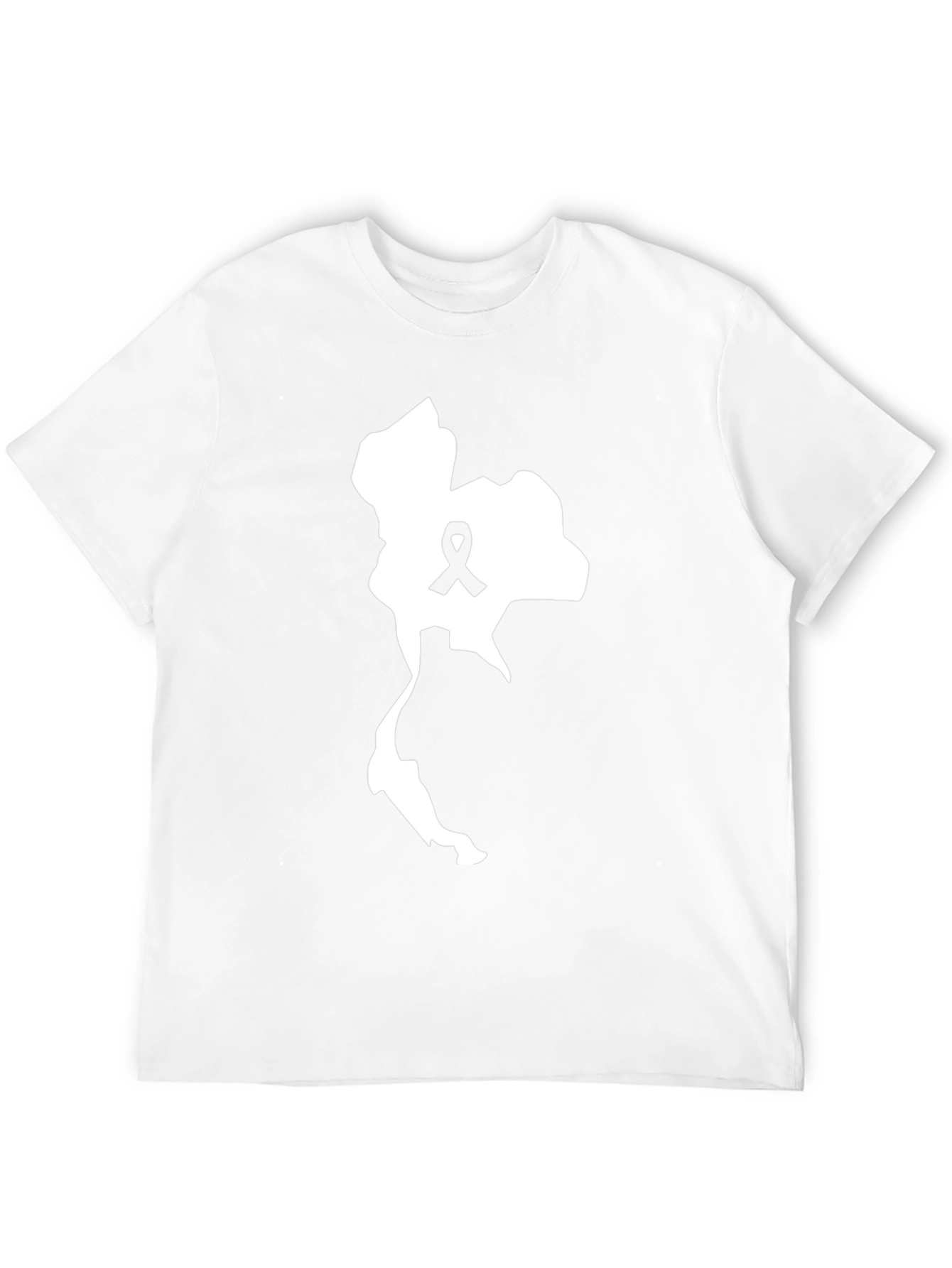 Thailand Map Ribbon Awareness T-Shirt