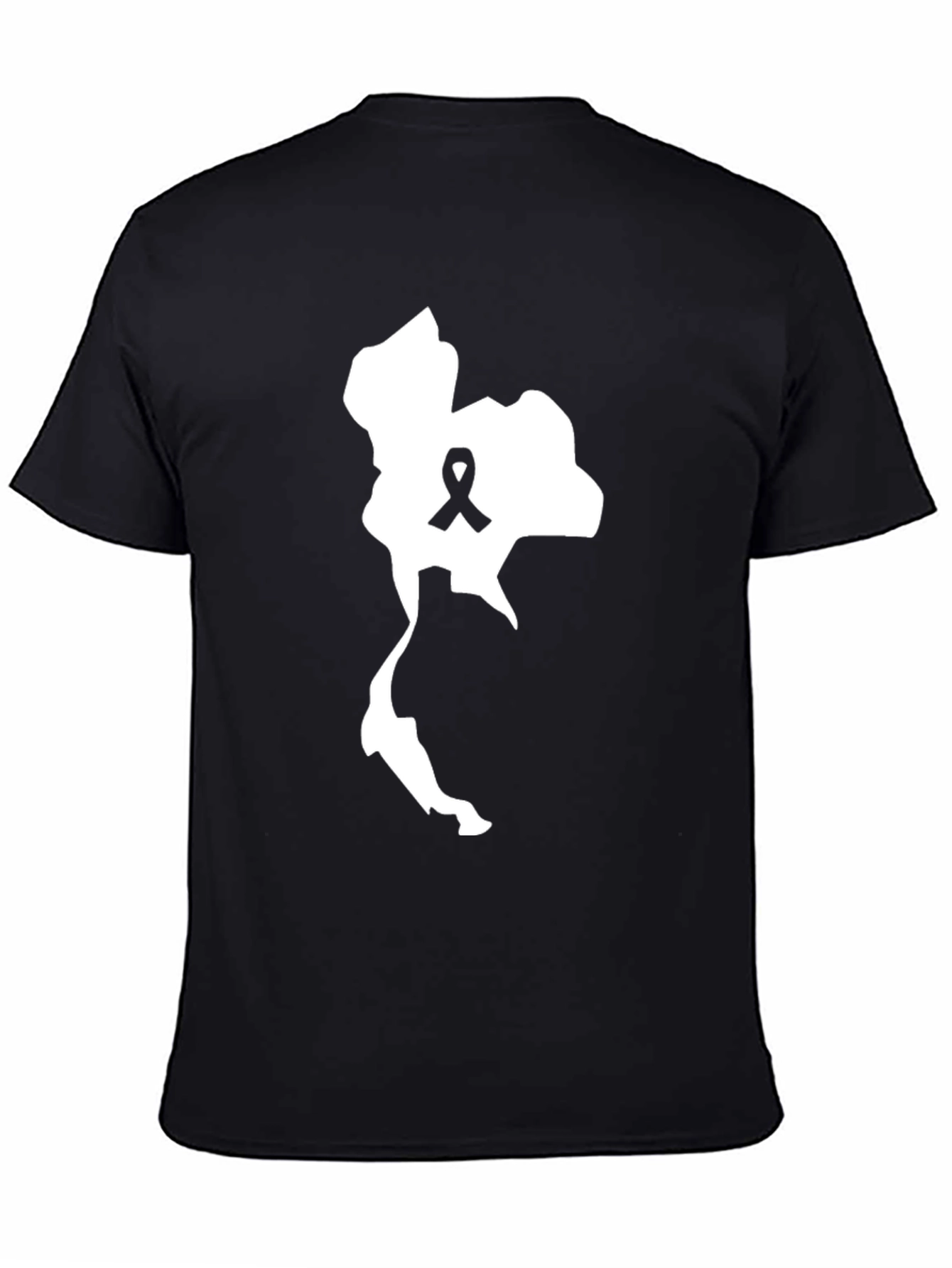 Thailand Map Ribbon Awareness T-Shirt