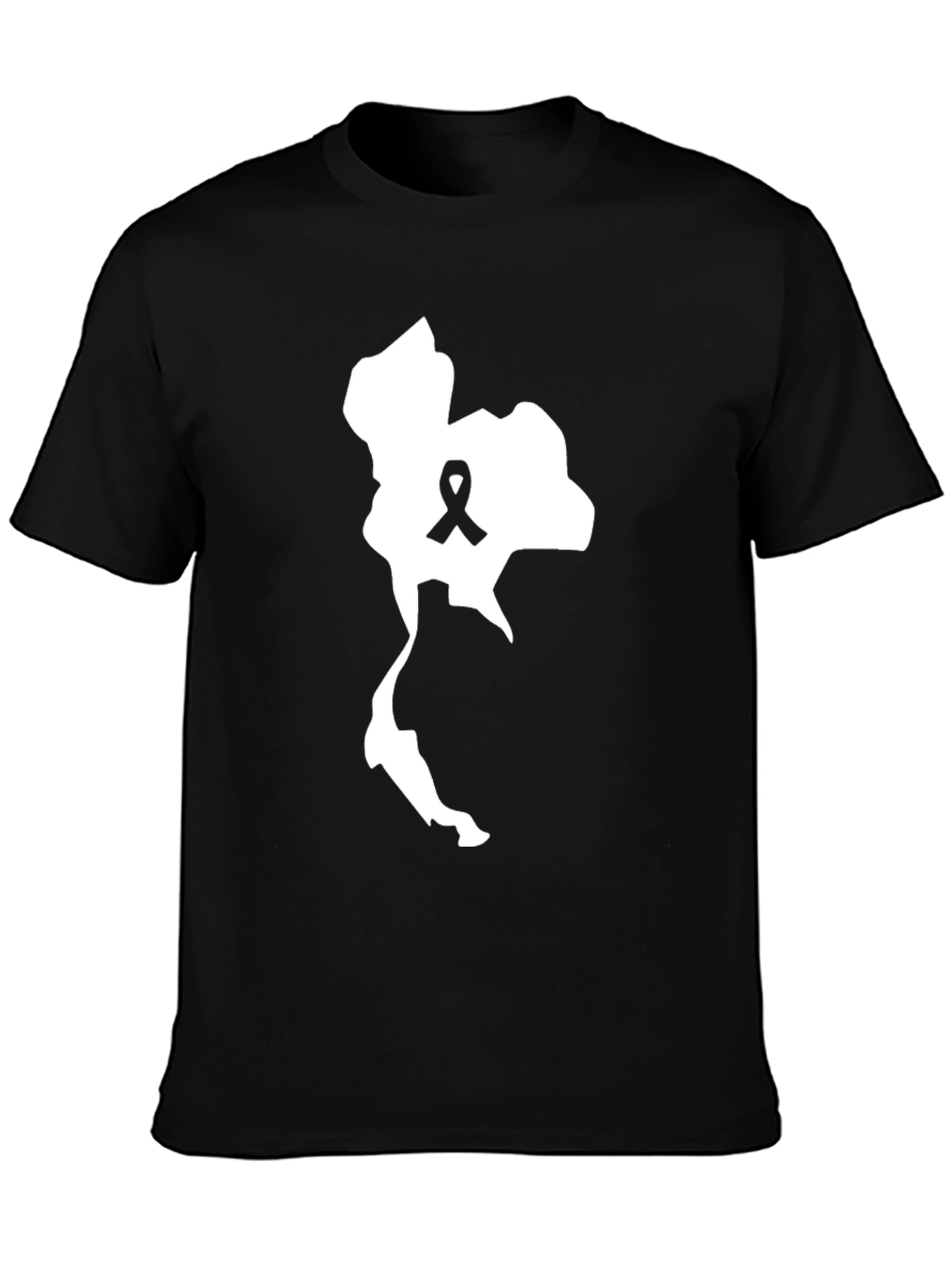 Thailand Map Ribbon Awareness T-Shirt