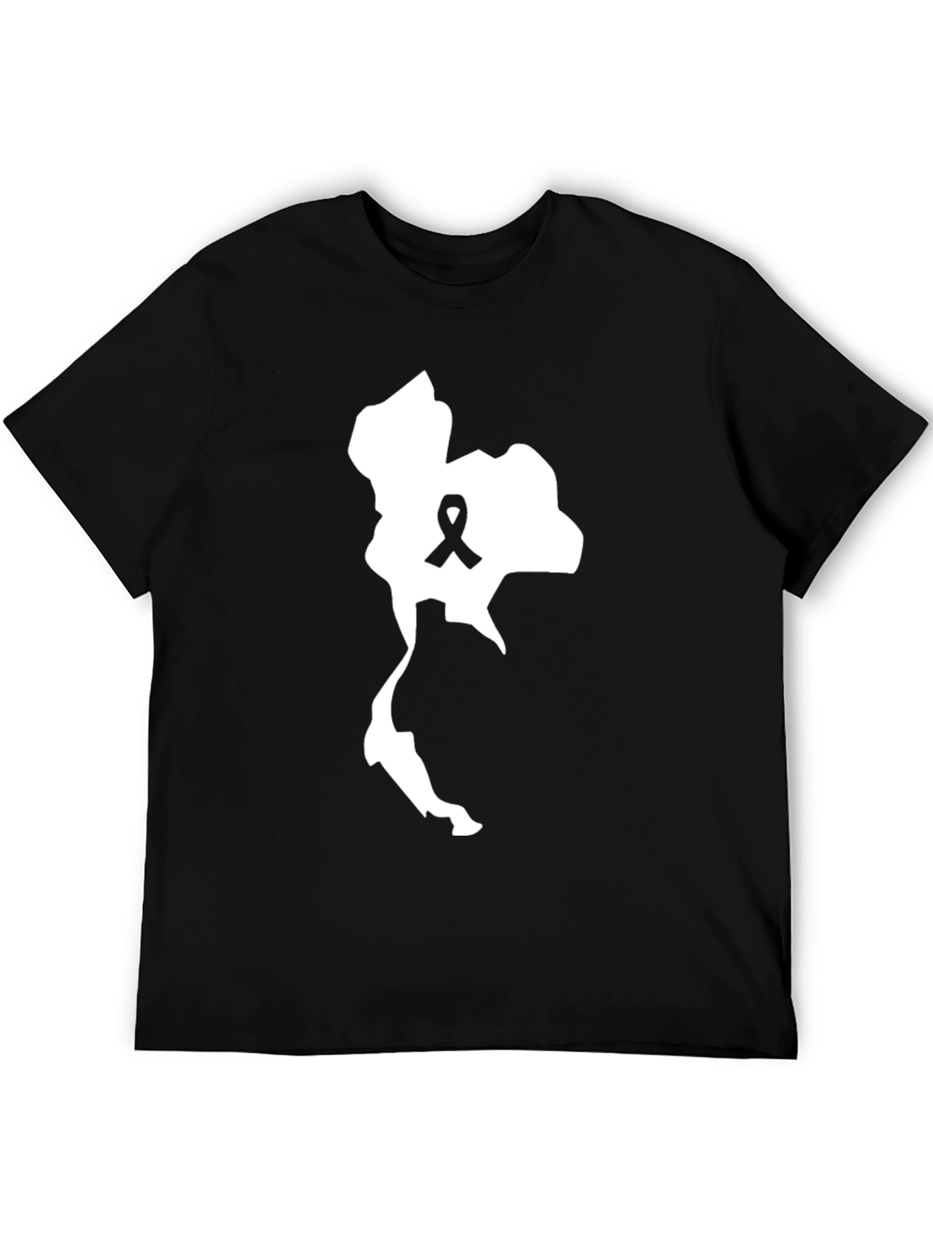 Thailand Map Ribbon Awareness T-Shirt