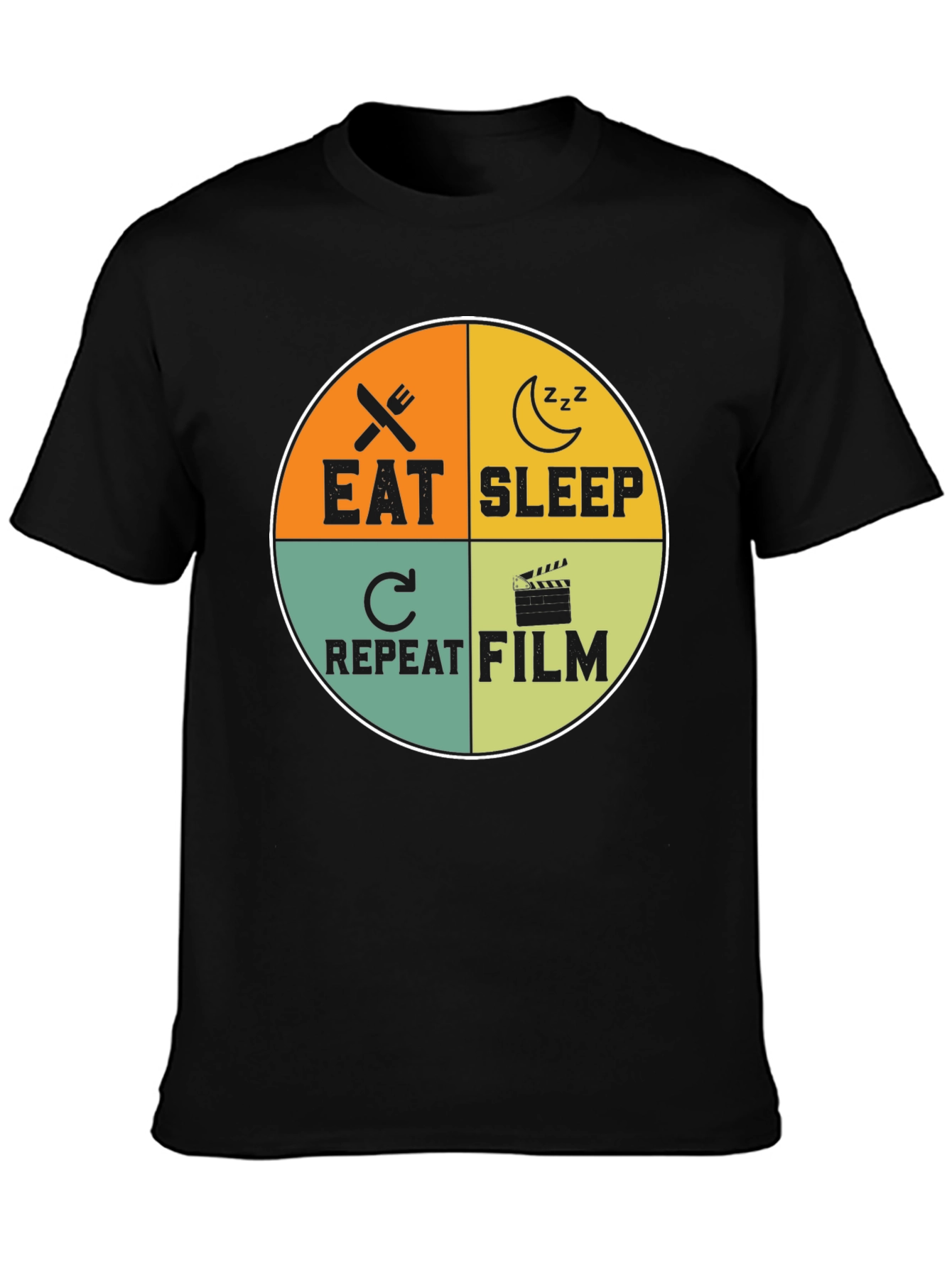 Eat Sleep Repeat Film T-Shirt