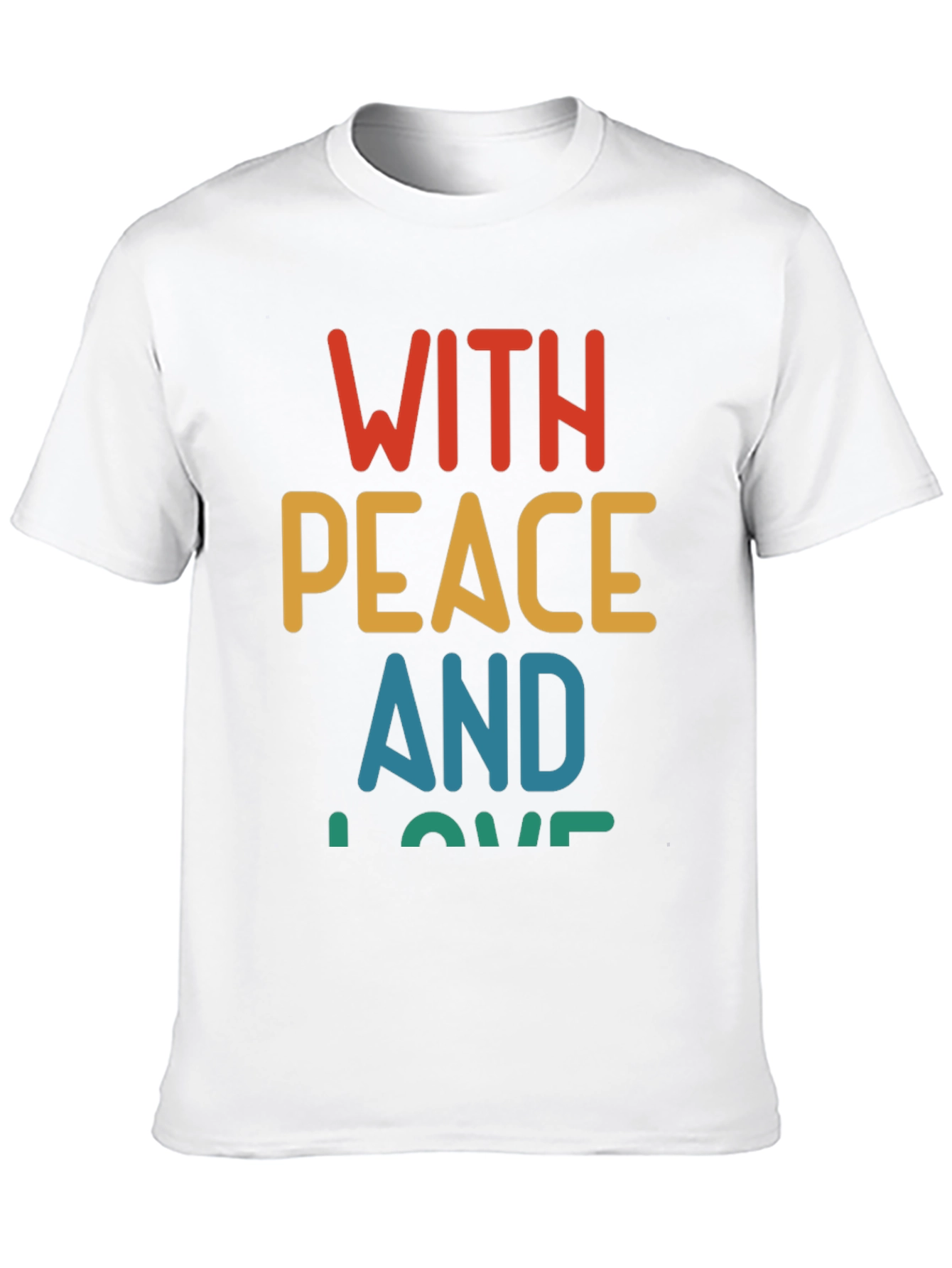Peace and Love Graphic T-Shirt - Retro Style