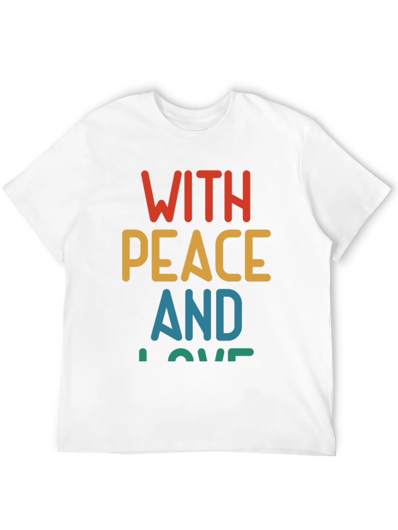 Peace and Love Graphic T-Shirt - Retro Style