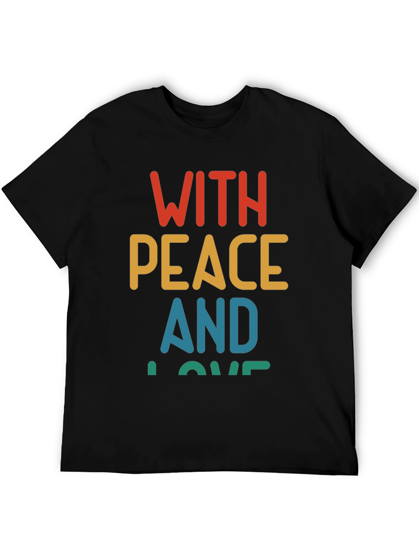 Peace and Love Graphic T-Shirt - Retro Style
