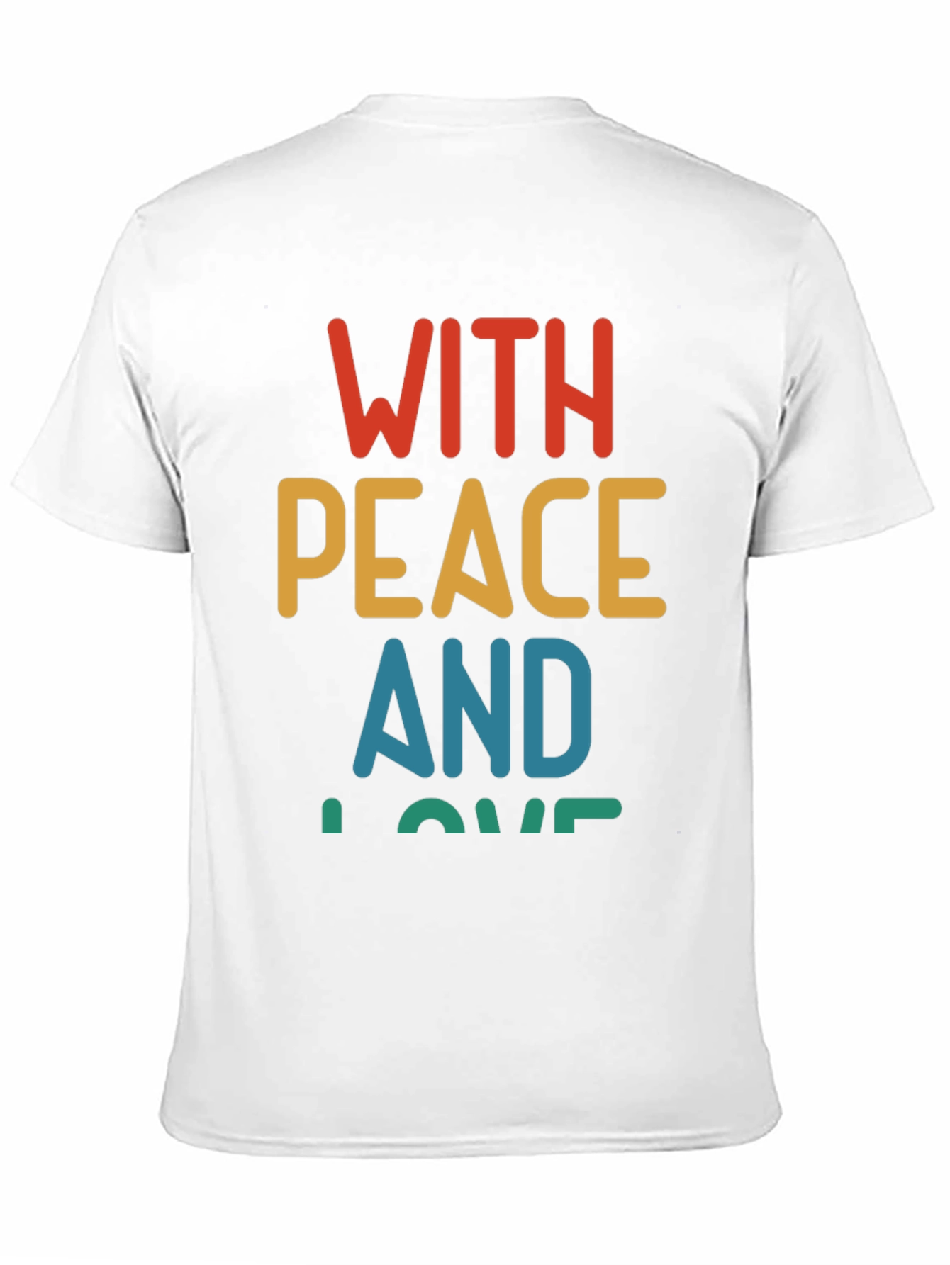 Peace and Love Graphic T-Shirt - Retro Style