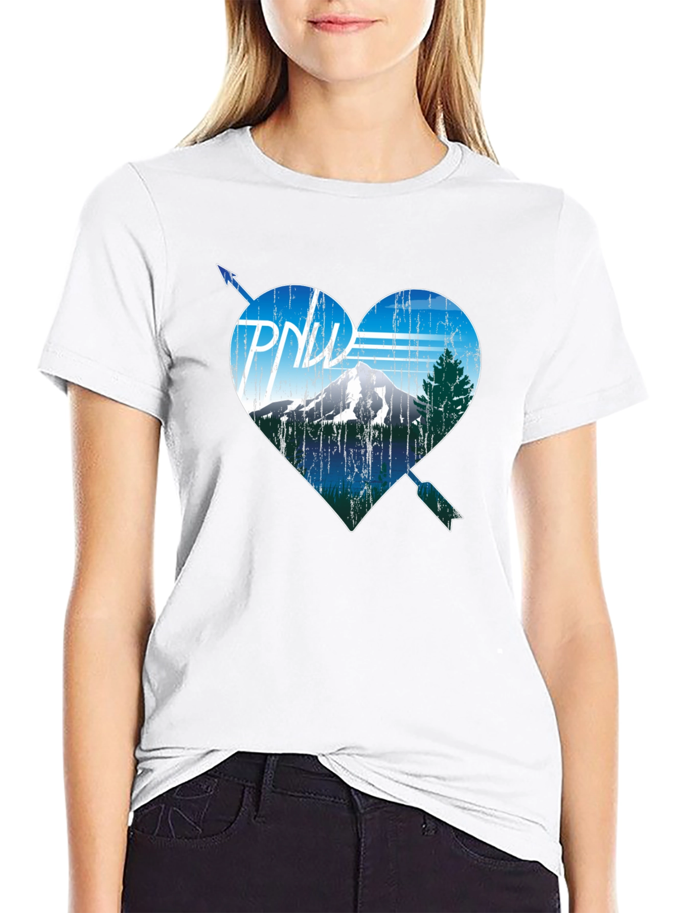 PNW Heart Arrow T-Shirt - Pacific Northwest Love