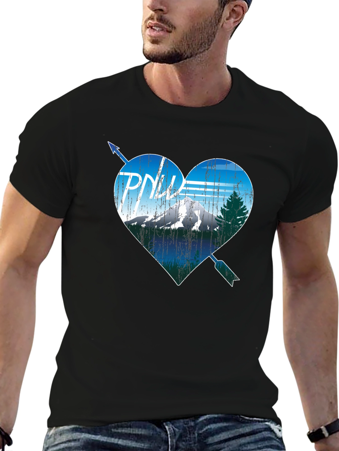 PNW Heart Arrow T-Shirt - Pacific Northwest Love