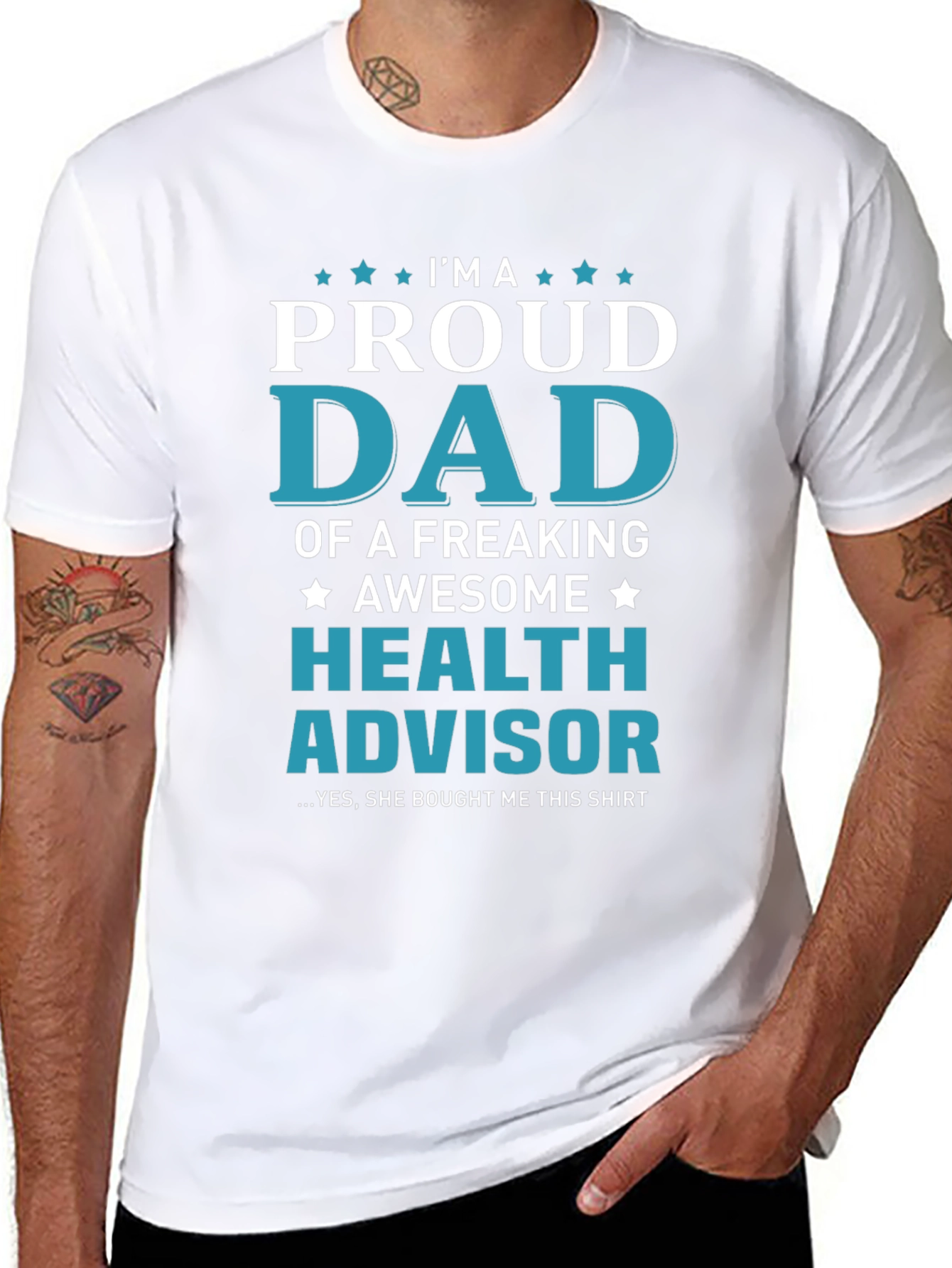 Proud Dad Health Advisor Graphic T-Shirt