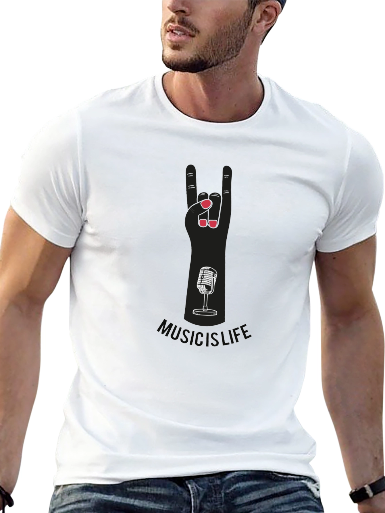 Music is Life Graphic Tee