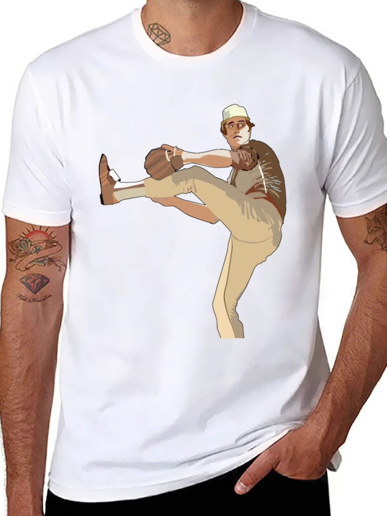 Baseball Pitcher Graphic T-Shirt