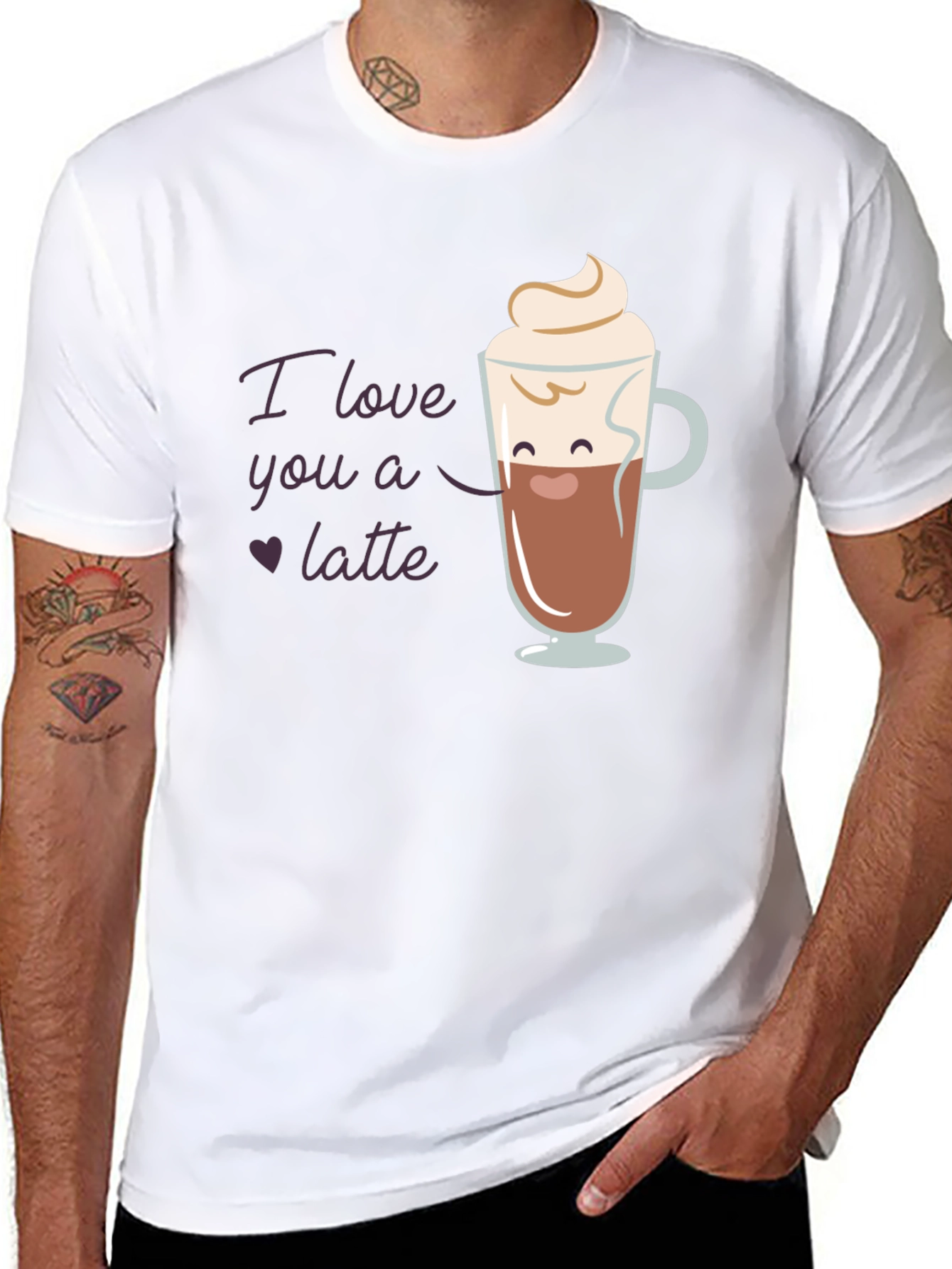 I Love You a Latte T-Shirt Cute Coffee Design