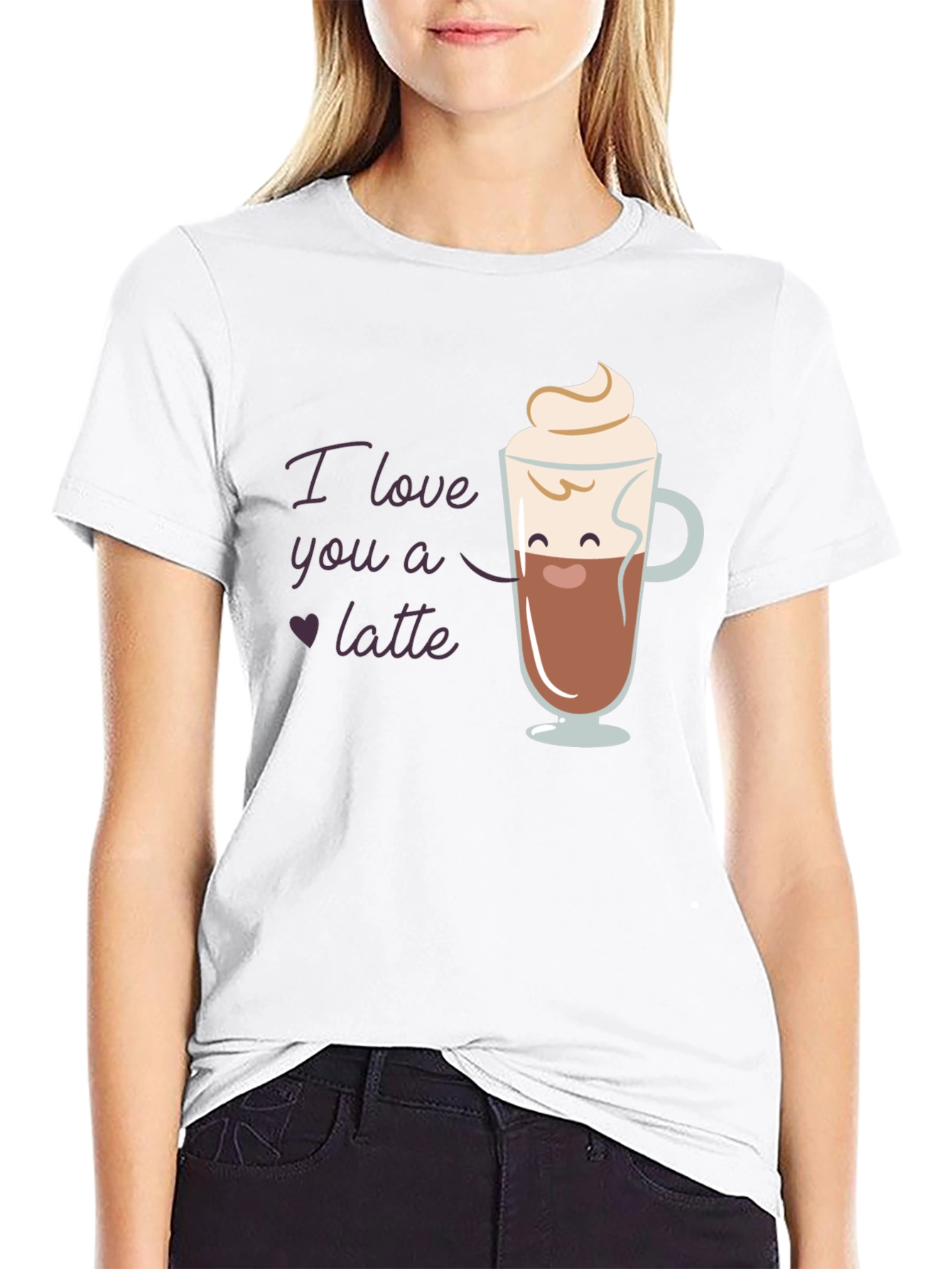 I Love You a Latte T-Shirt Cute Coffee Design
