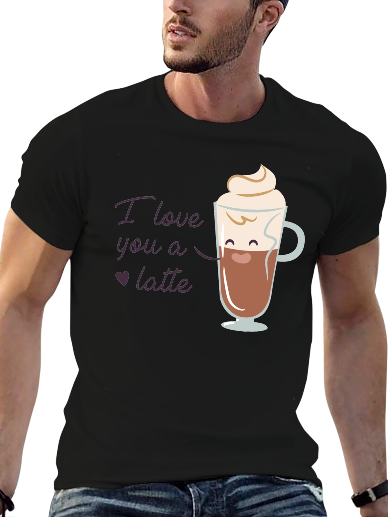 I Love You a Latte T-Shirt Cute Coffee Design