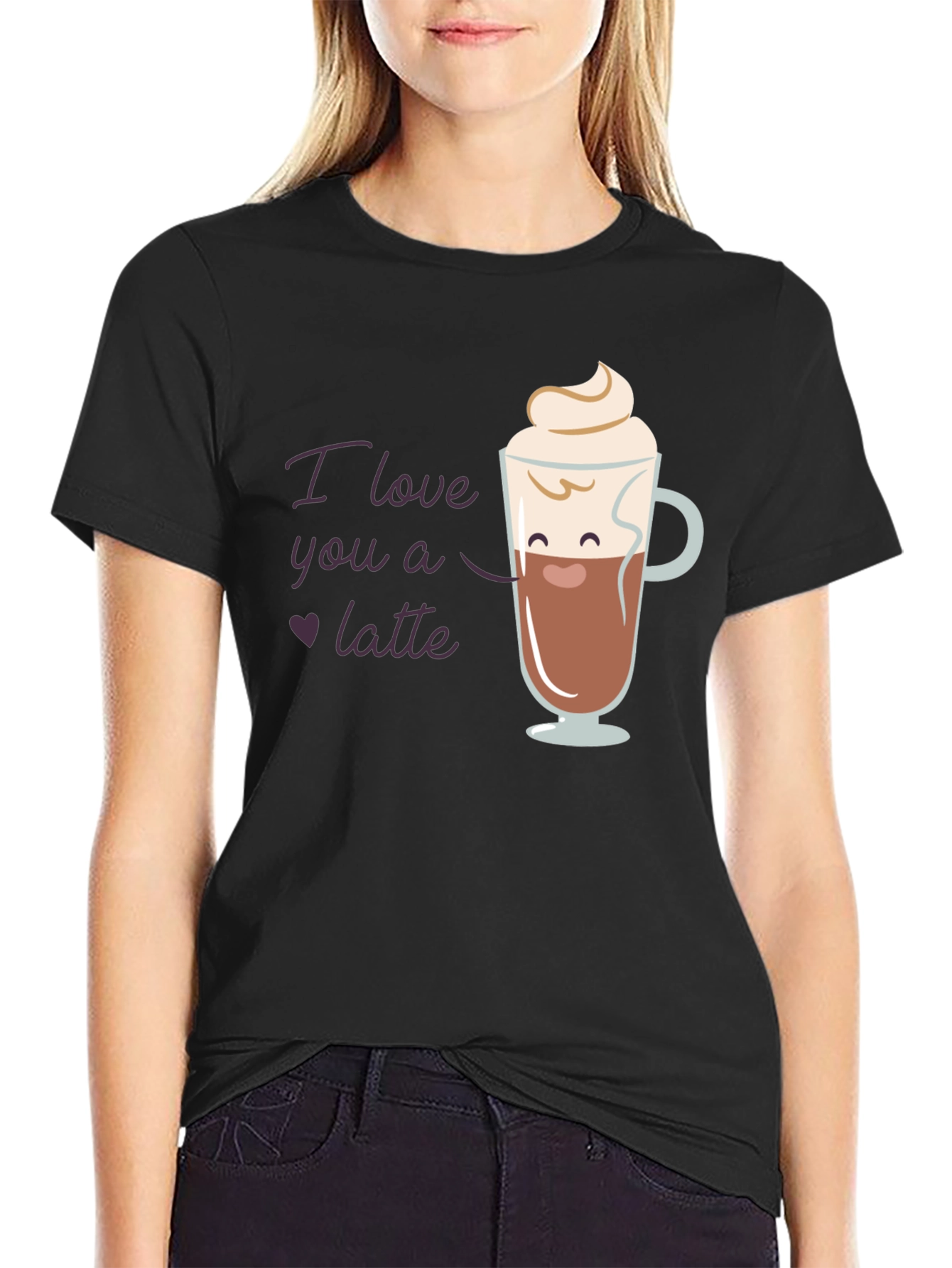 I Love You a Latte T-Shirt Cute Coffee Design