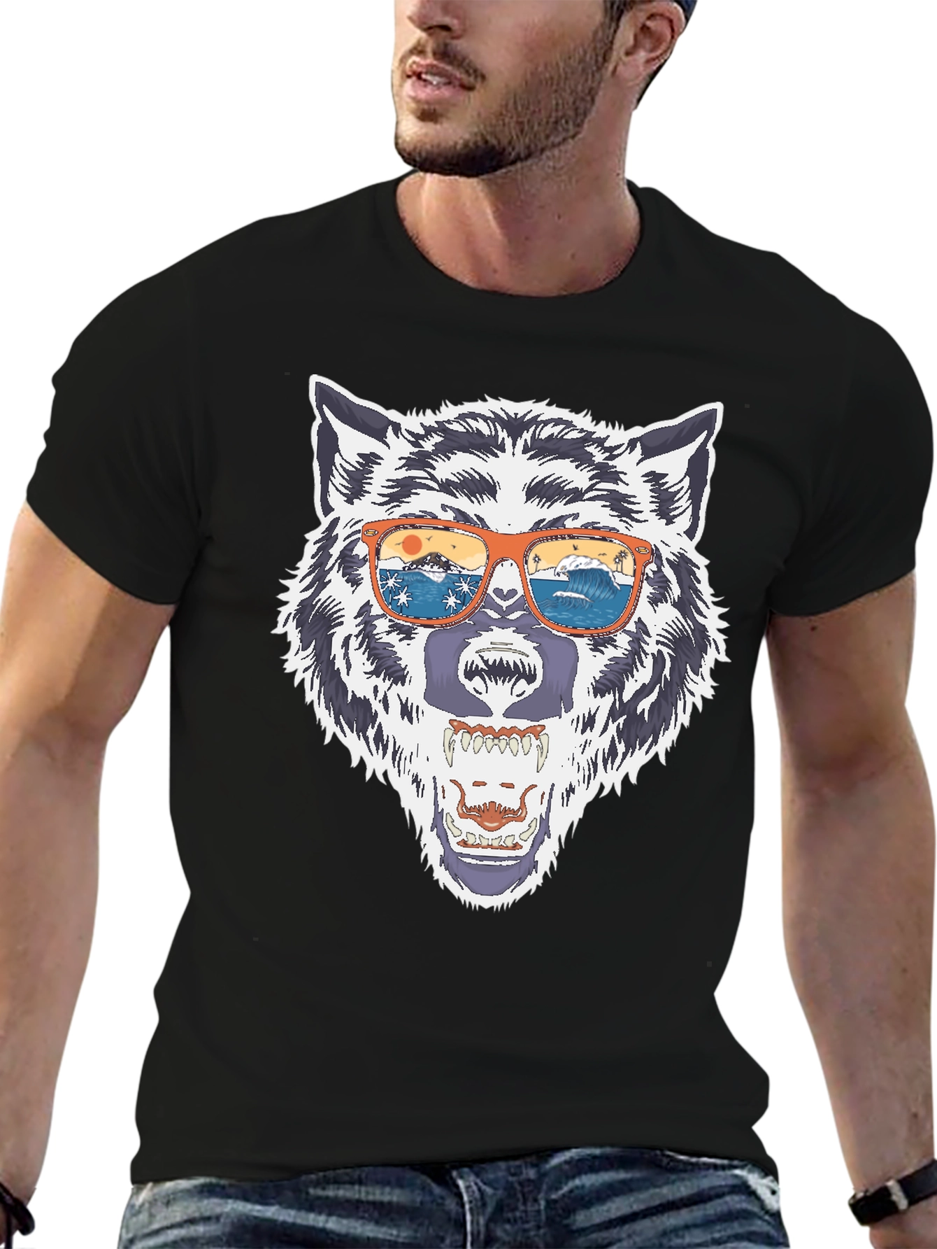 Wolf in Sunglasses Graphic Tee