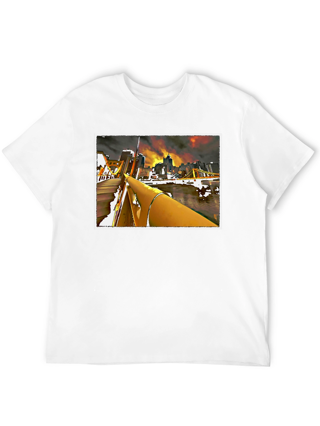 Pittsburgh Cityscape Graphic Tee - Black