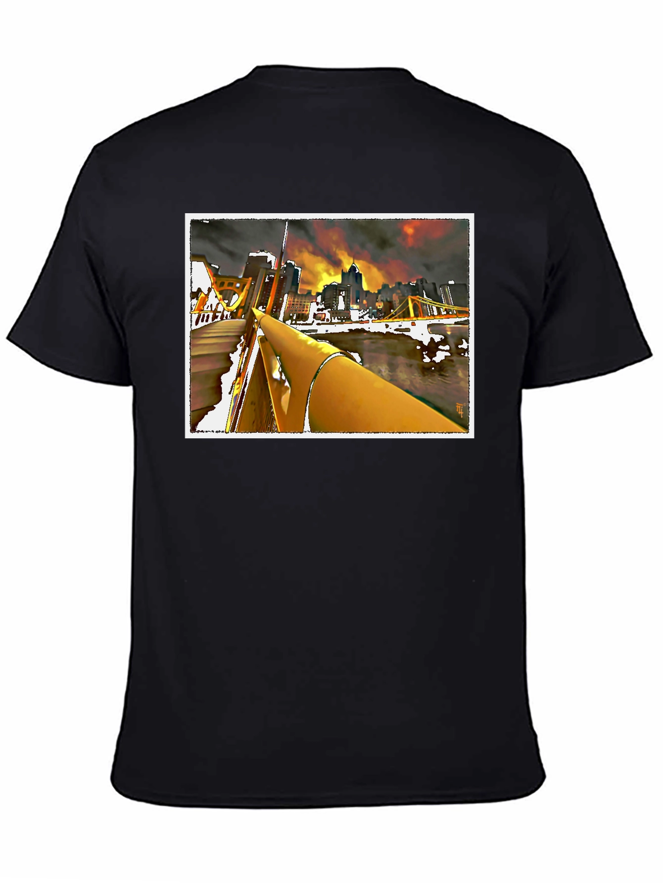 Pittsburgh Cityscape Graphic Tee - Black