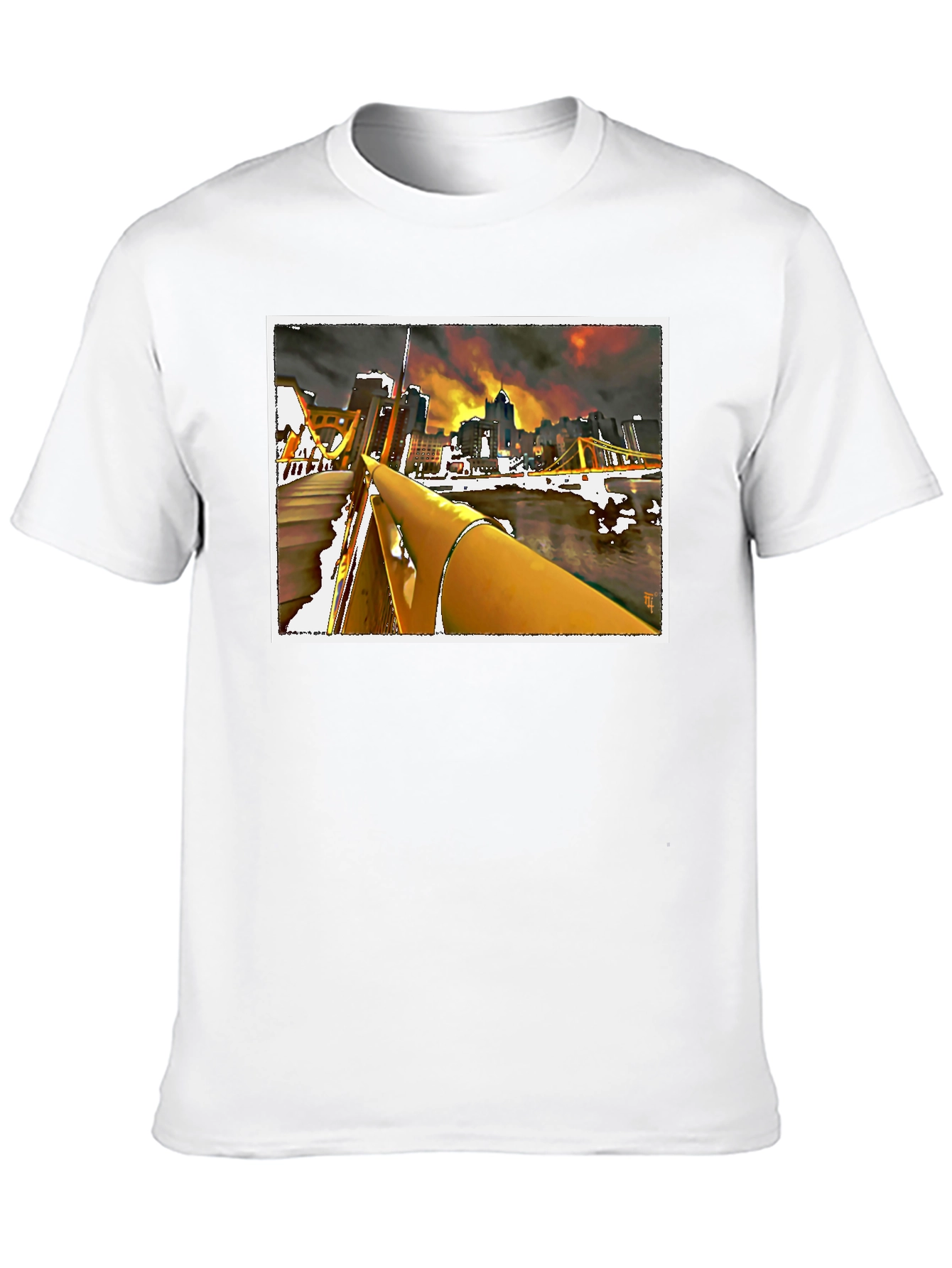 Pittsburgh Cityscape Graphic Tee - Black