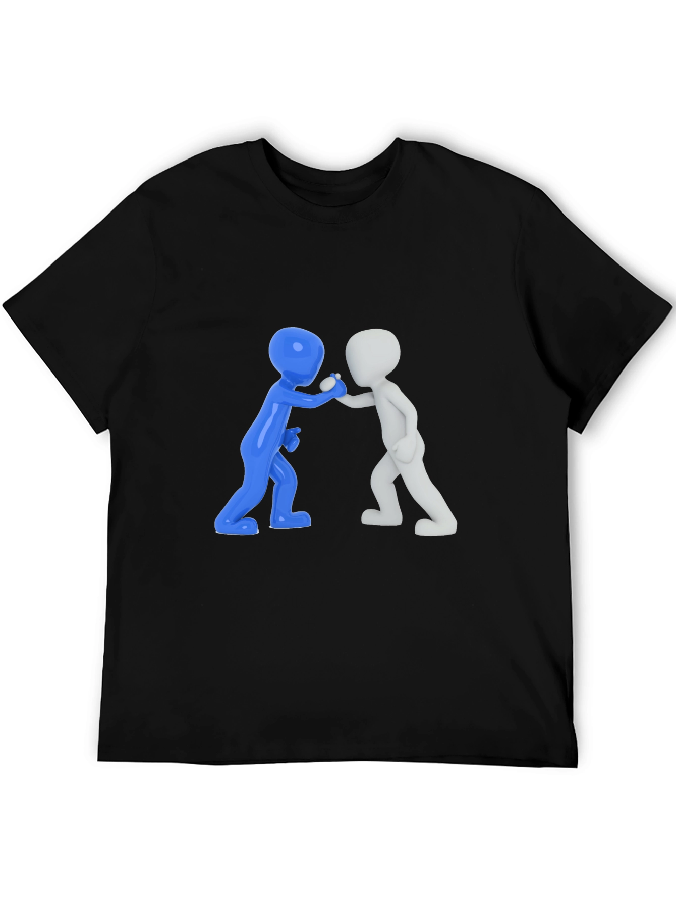 Casual Graphic Tee - 3D Figures